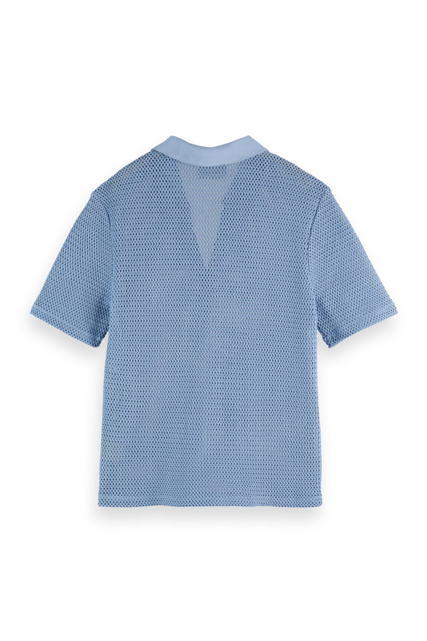 CROCHET POLO FADED DENIM 5
