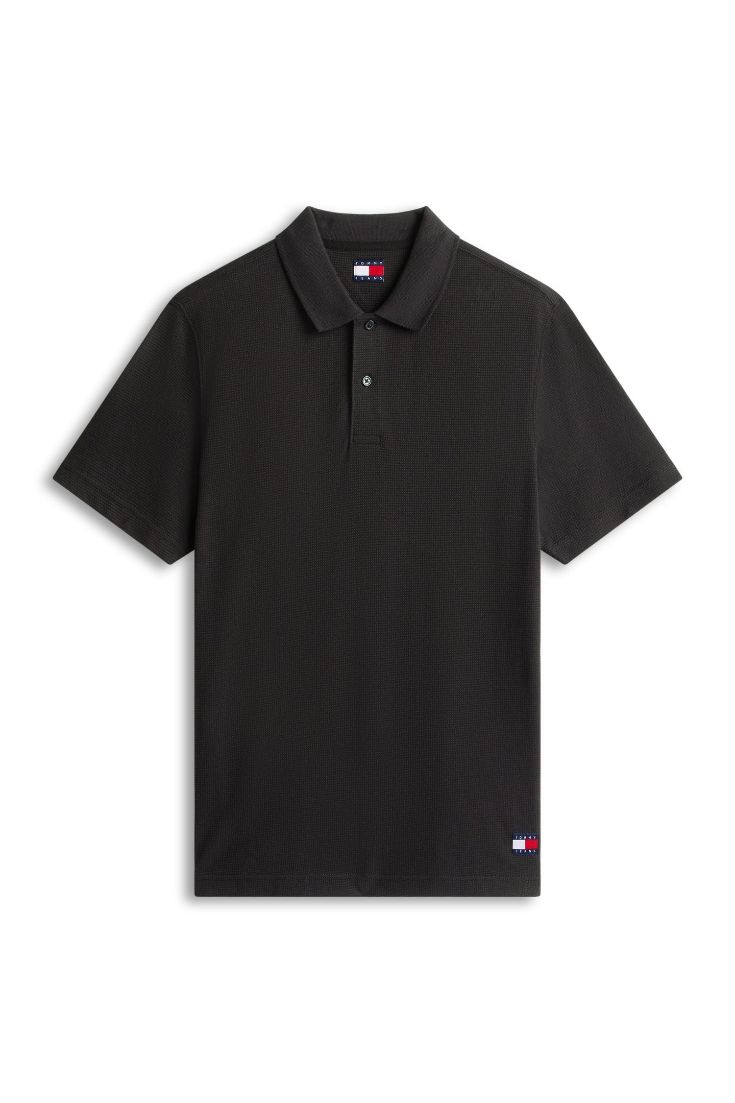 TJM REGULAR WAFFLE POLO BLACK 4