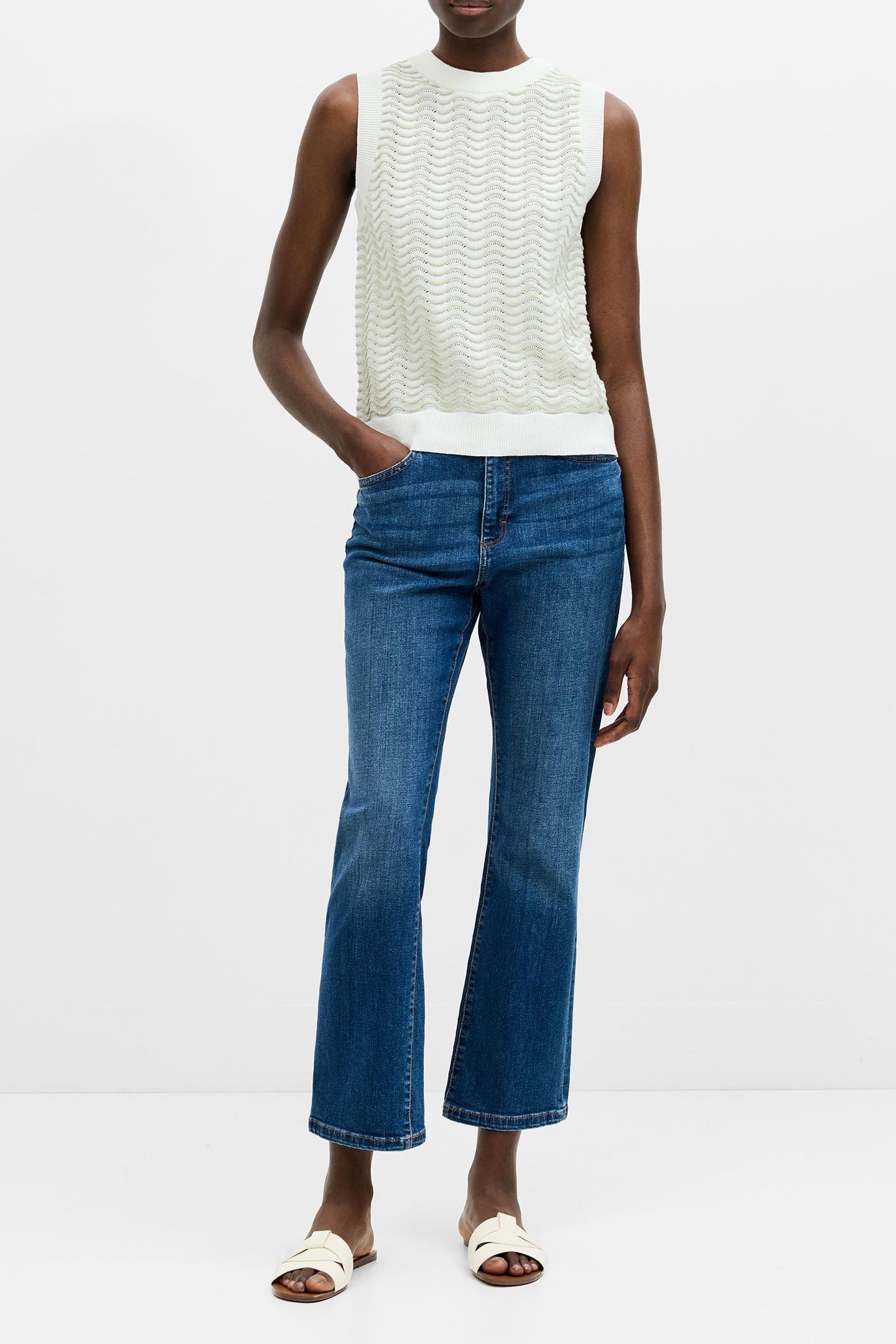 LONDON SLVLSS JUMPER CREAM/PISTACHIO 4