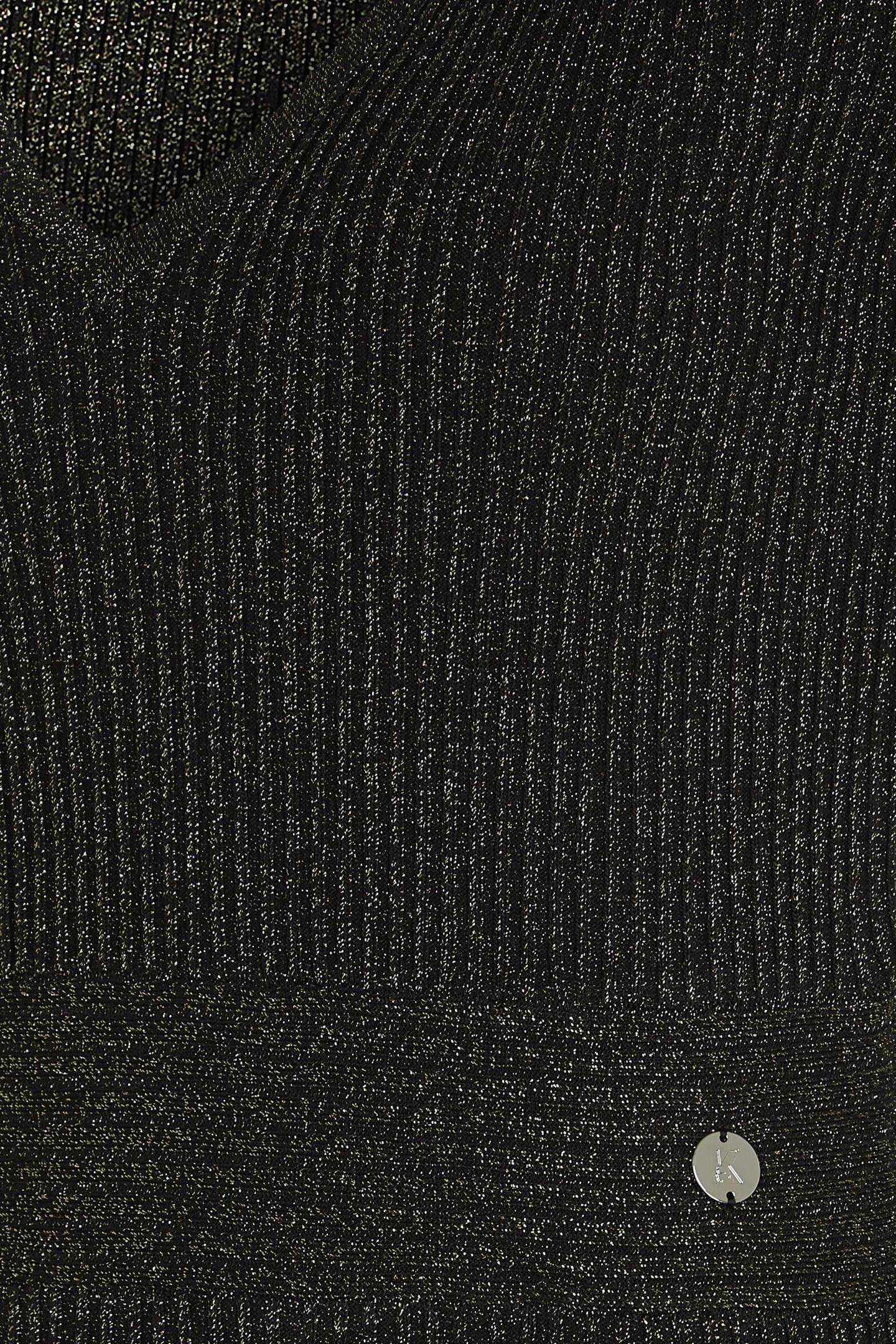 LUREX KNIT MIDI DRESS GOLD 3