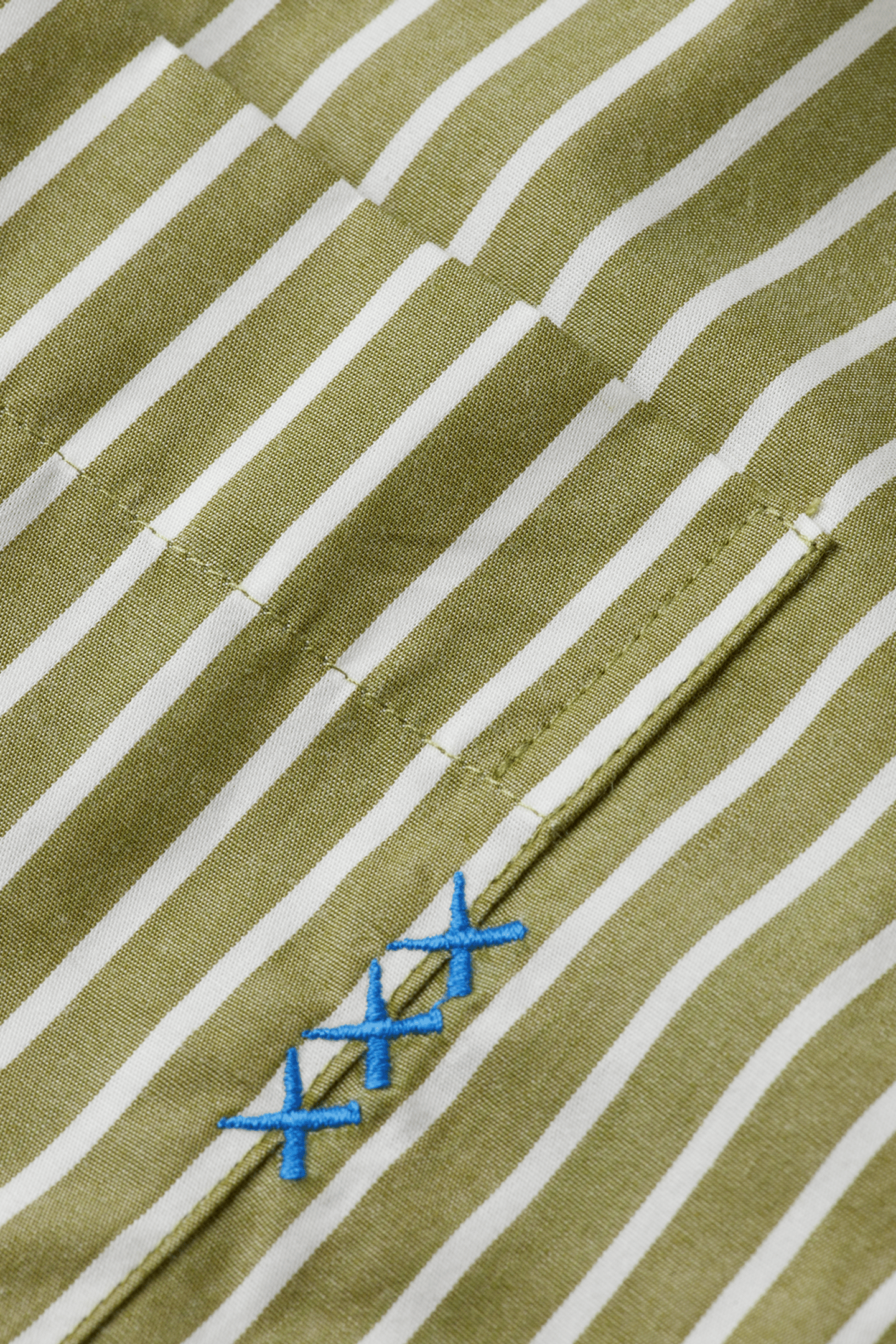 STRIPED RELAXED-FIT POPLIN SHIRT CALLA GREEN STRIPE 3
