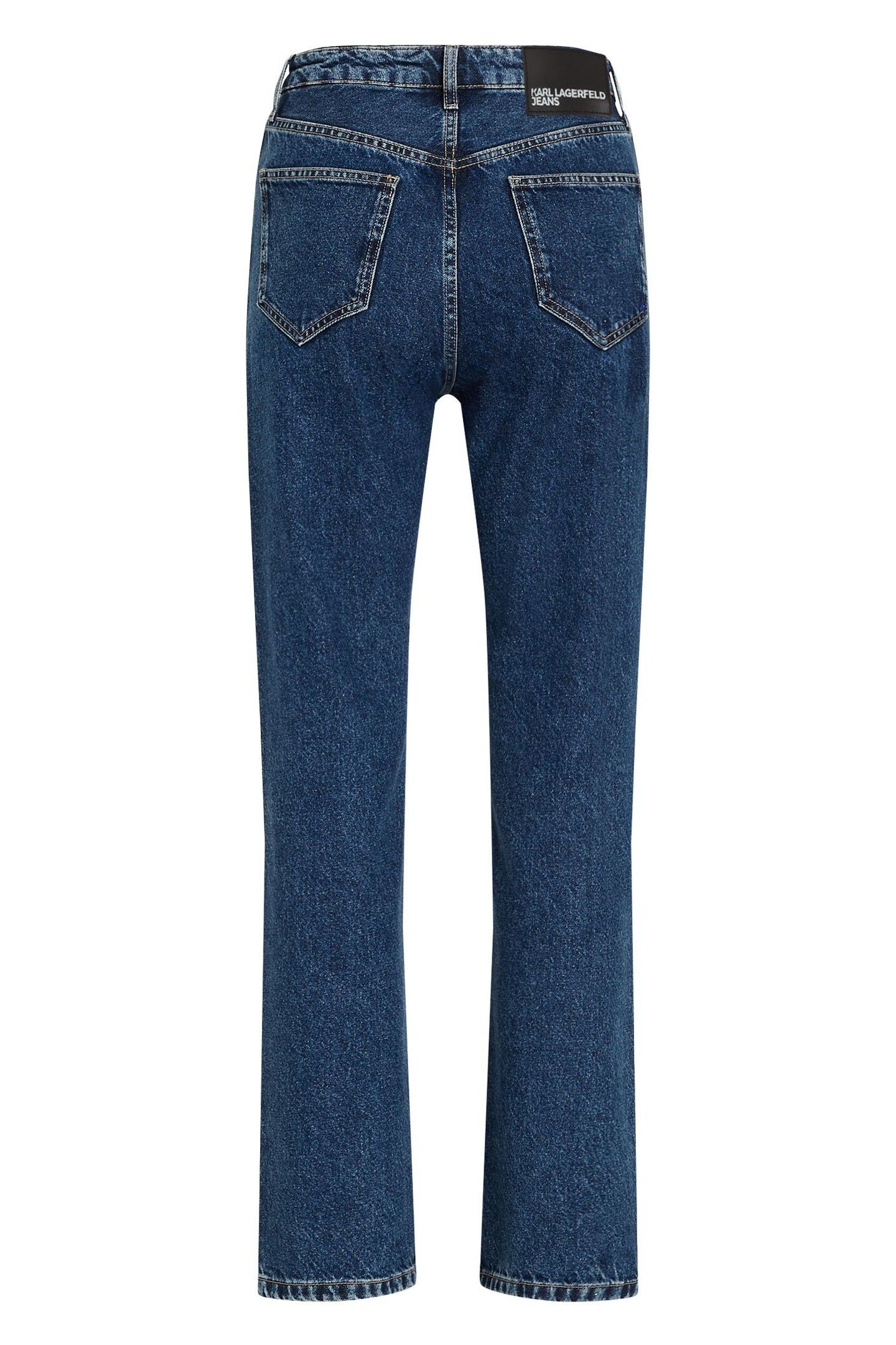 STRAIGHT W/ SLIT DENIM WASHED STONE BLUE 4