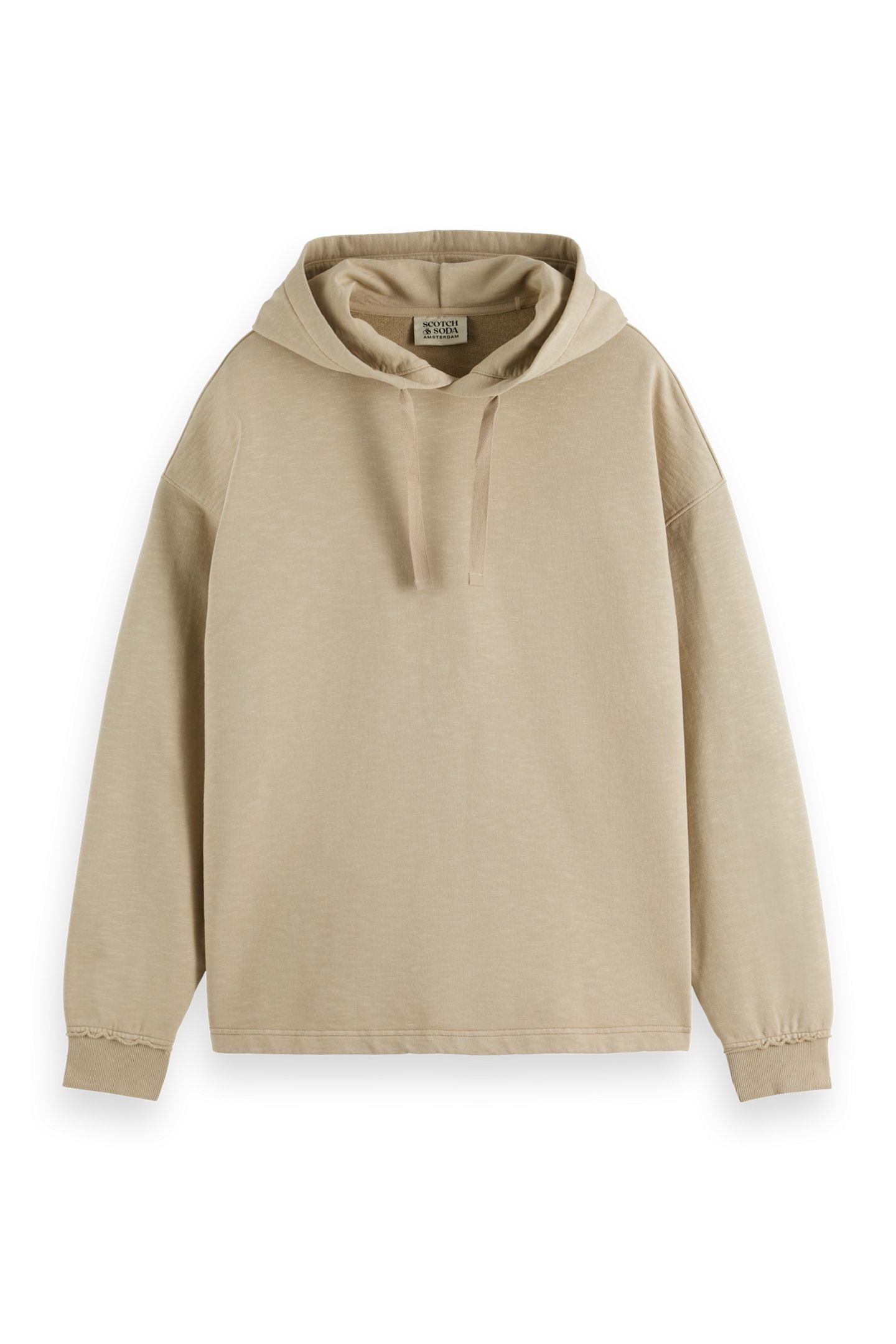 3 CROSSES GARMENT-DYED HOODIE PLAZA TAUPE 1