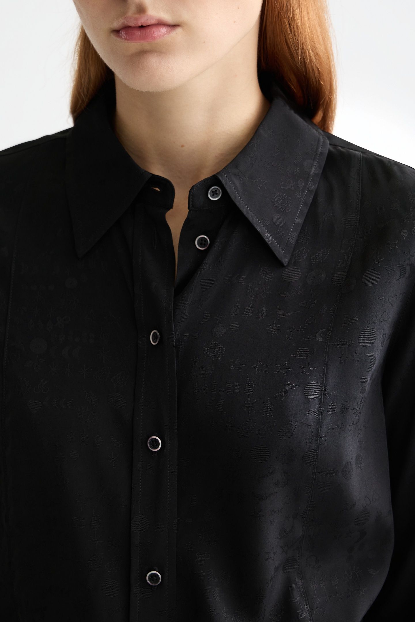 REGULAR FIT JACQUARD SHIRT METEORITE 3