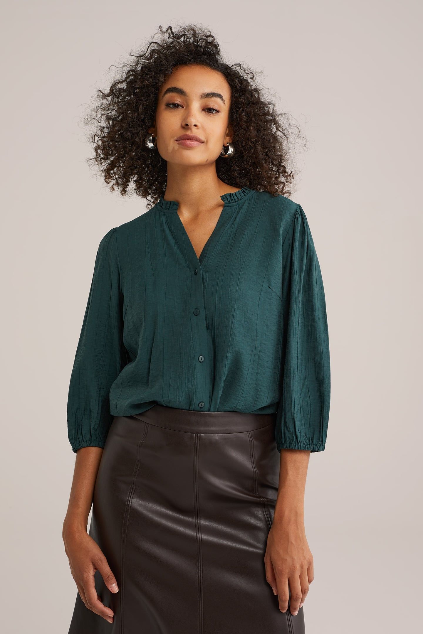 BLOUSE DARK GREEN 1