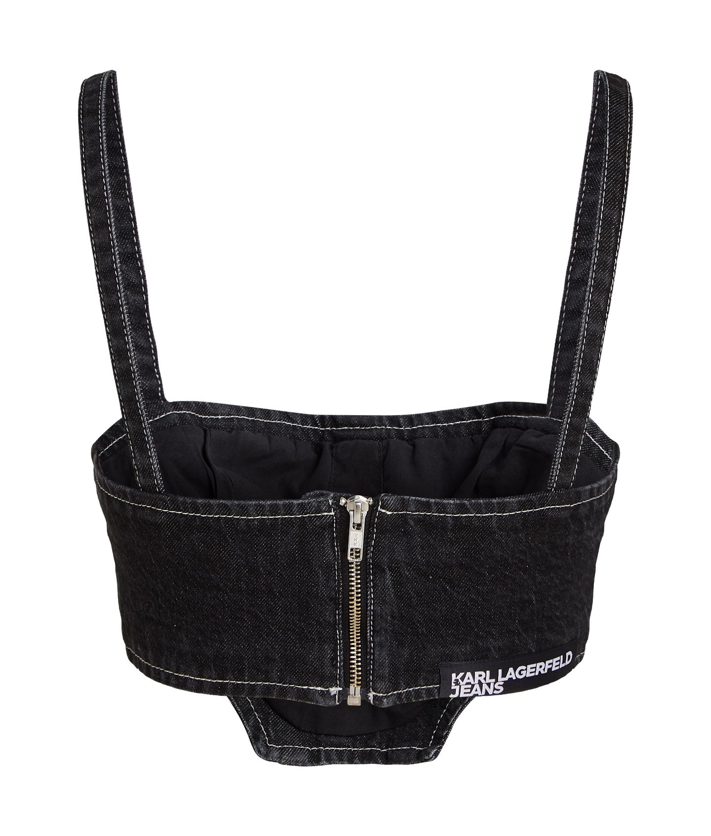 KLJ DENIM BUSTIER WASHED BLACK CONTRAST 6
