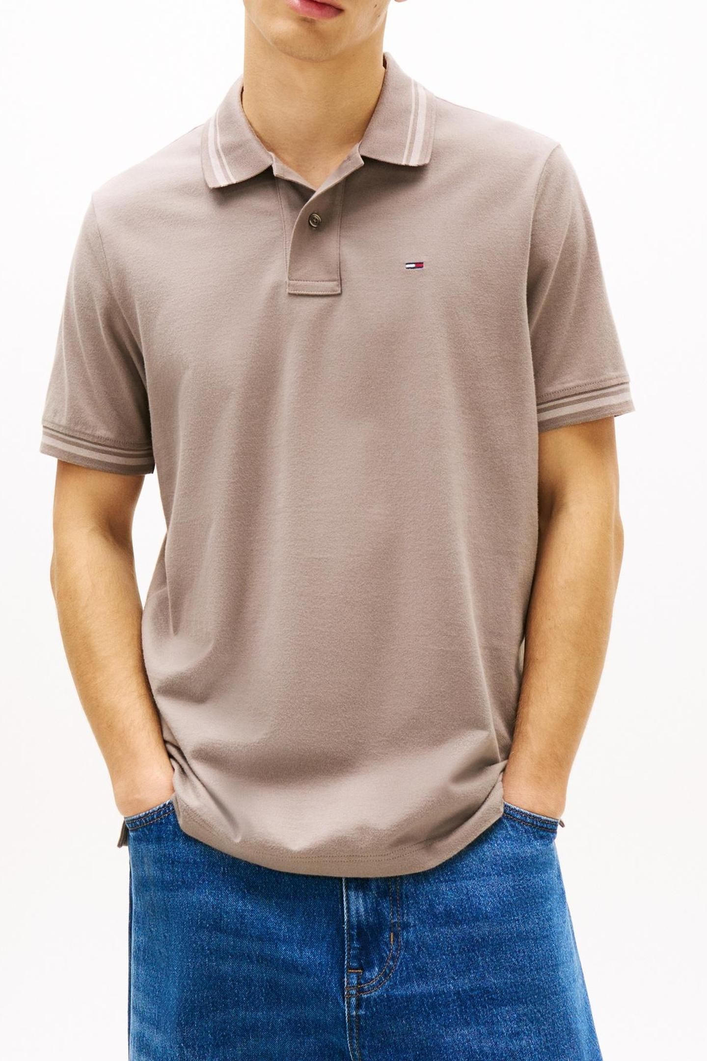 TJM REGULAR TIPPED POLO IVY MINK 1