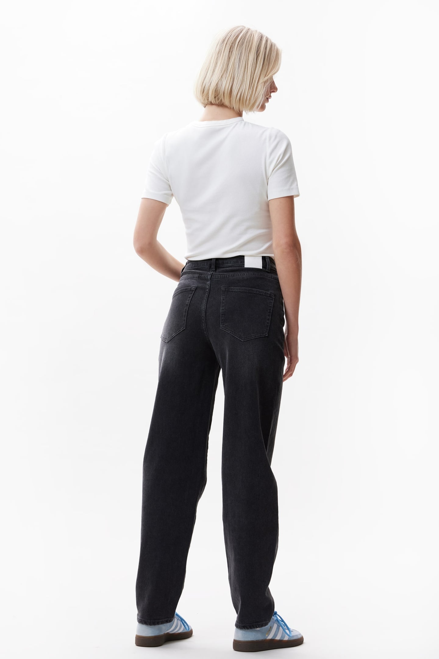 BARREL FIT JEANS WASHED BLACK 3