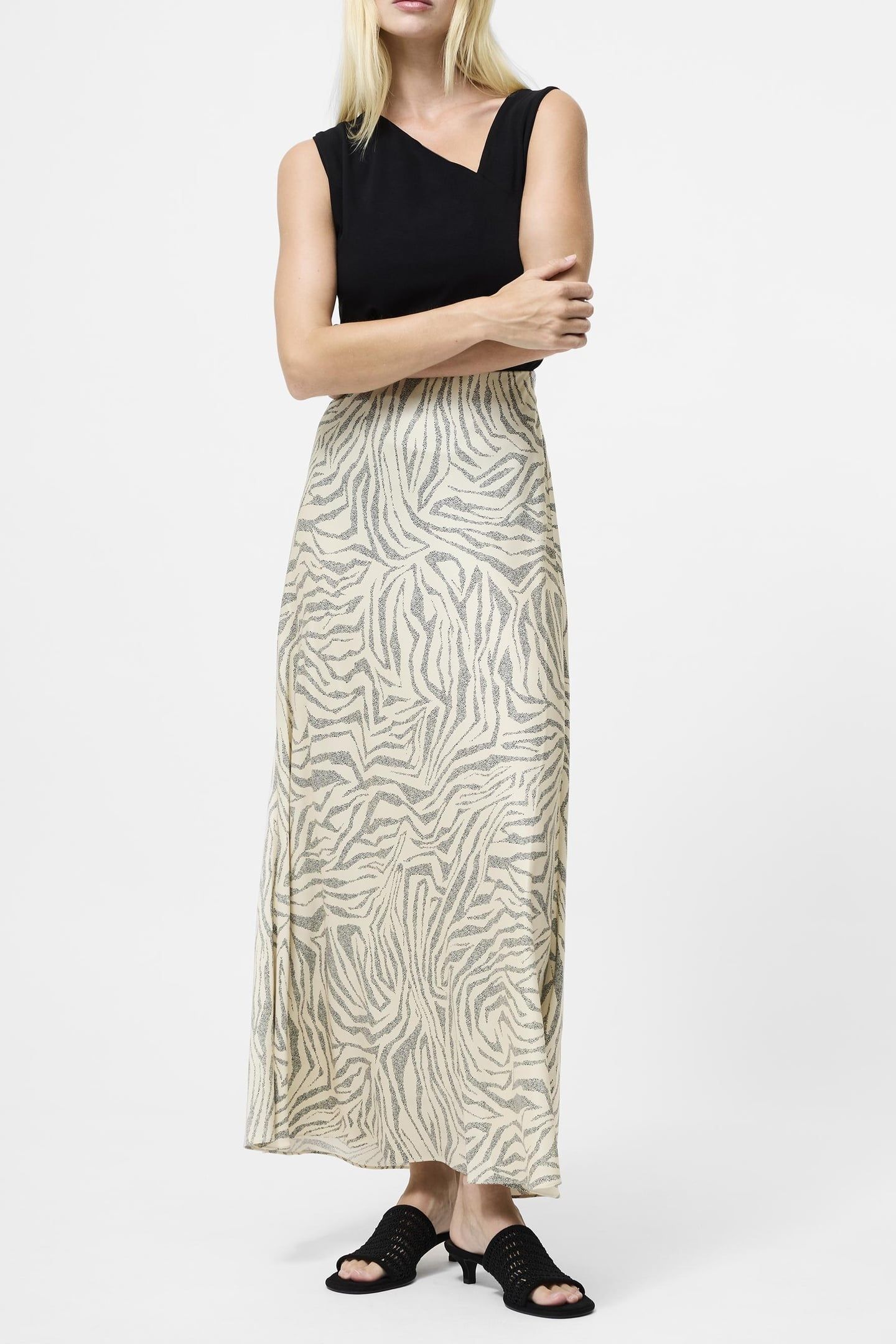 JOSIE ENNIS BIAS SKIRT PORCELAIN CREAM/BLAC 1