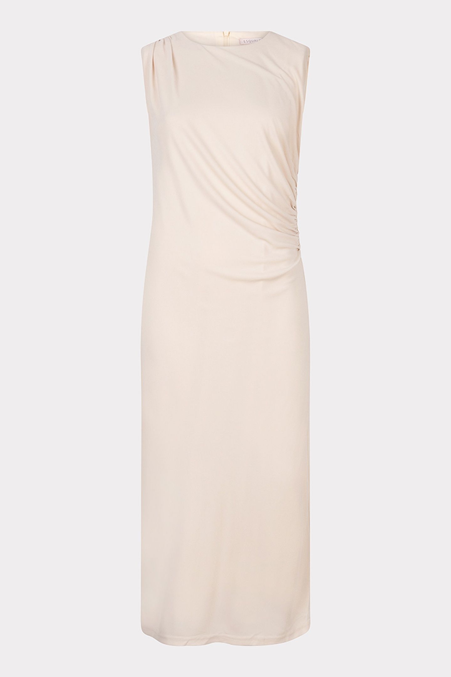 DRESS LONG SLV/LSS GATHERING SAND 4