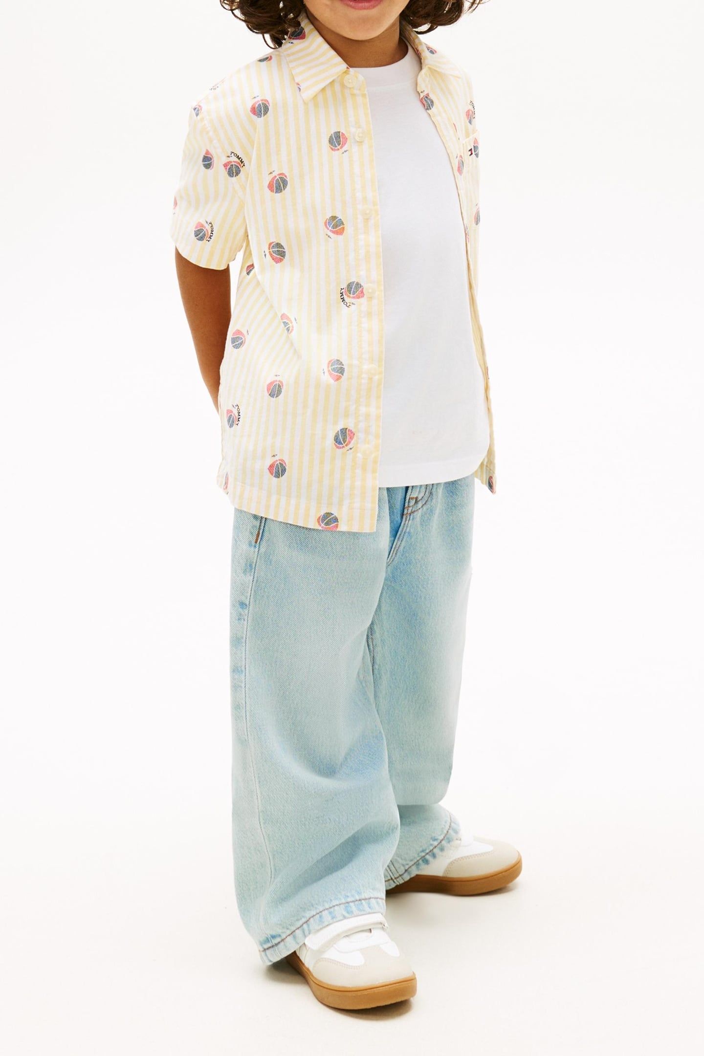 BOYS FLEX ITHACA AOP SHIRT YELLOW DAHLIA STRIPE 1