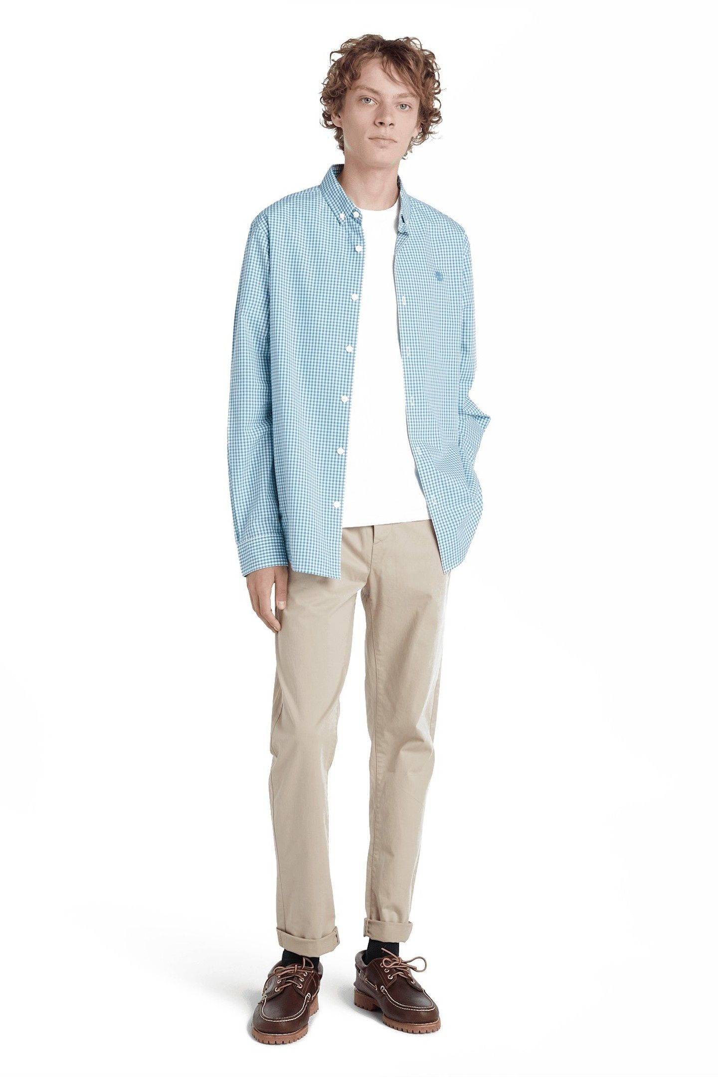 MICRO GINGHAM POPLIN SHIRT STORM BLUE YD 1