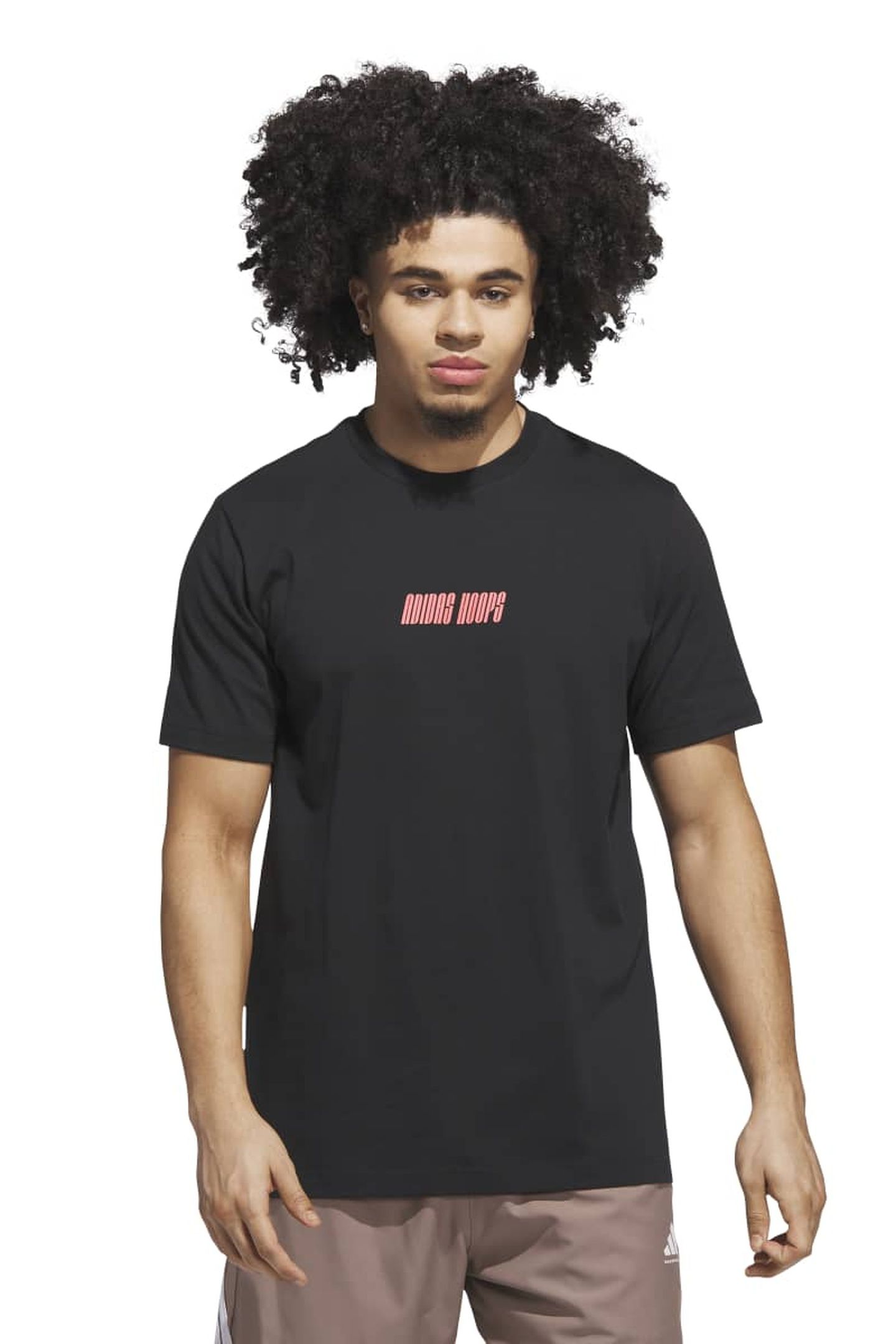 UNISEX PERFORMANCE ADIDAS HOOPS GRAPHIC TEE BLACK 2