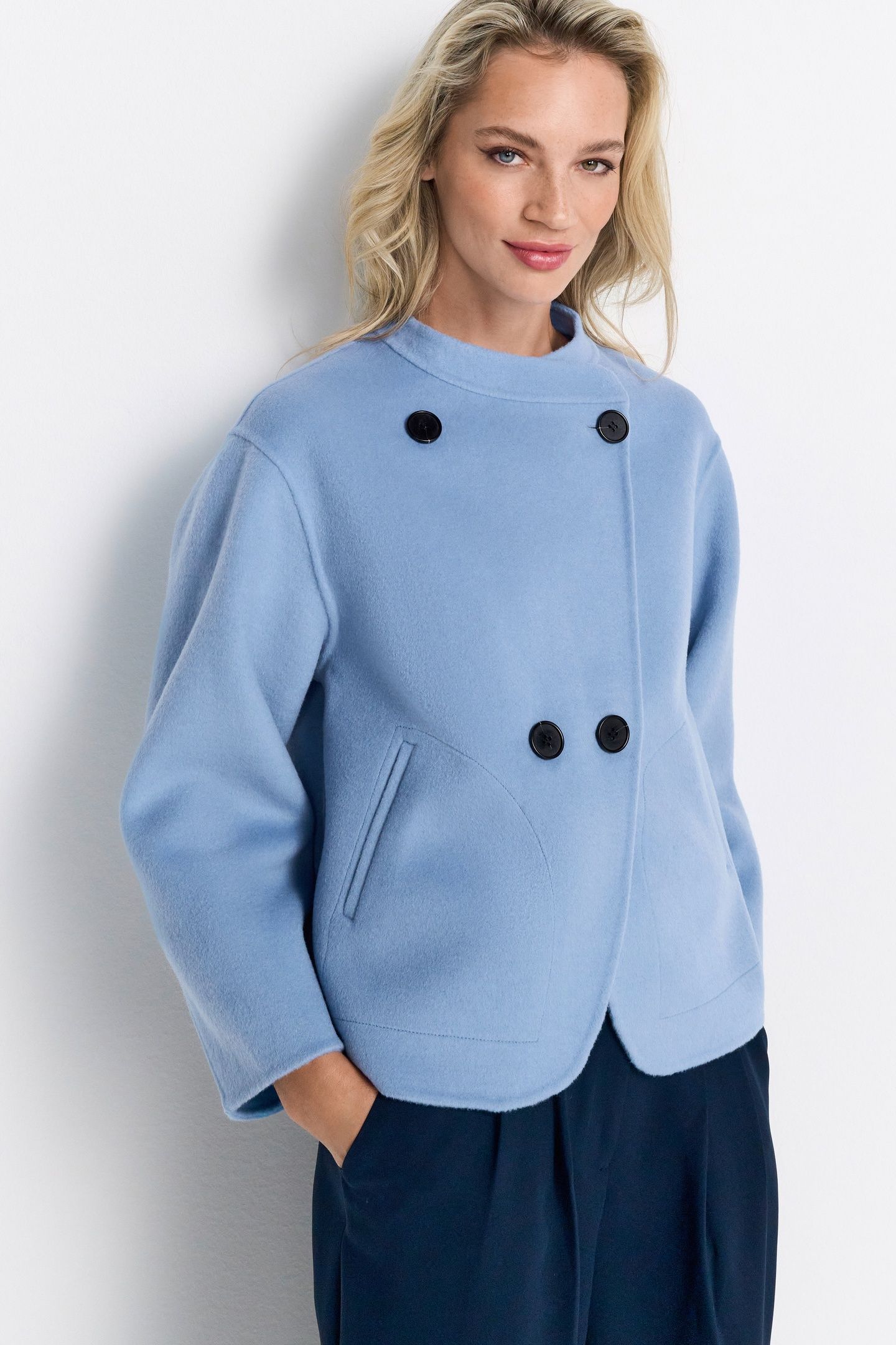 SHORT DOUBLE FACE JACKET OCEAN BLUE 2