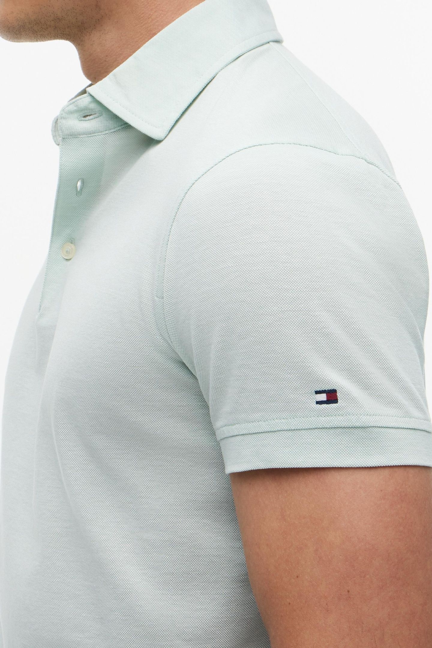 DC WIDE SPREAD COLLAR POLO CRUSHED MINT/WHITE 5