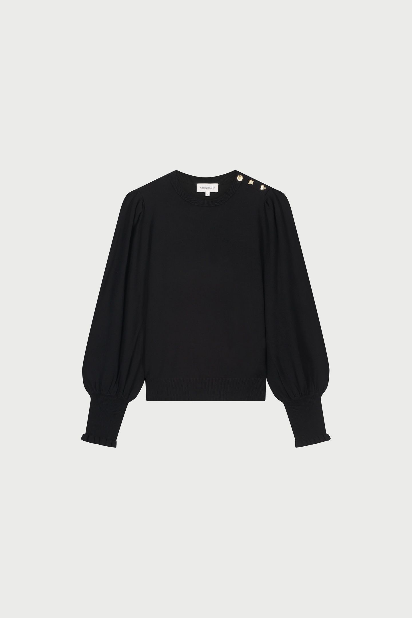 MOLLY BALLOON PULLOVER BLACK 4