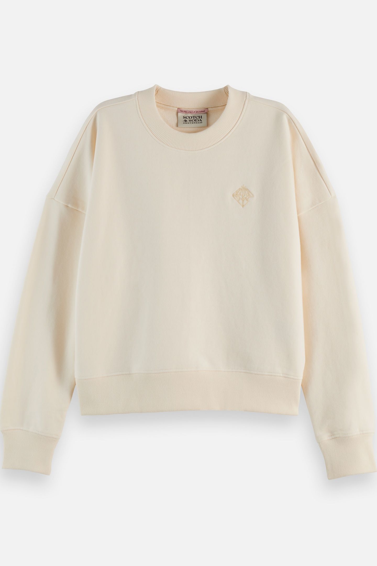 EMBROIDERED LOGO SWEATSHIRT OFF WHITE 4