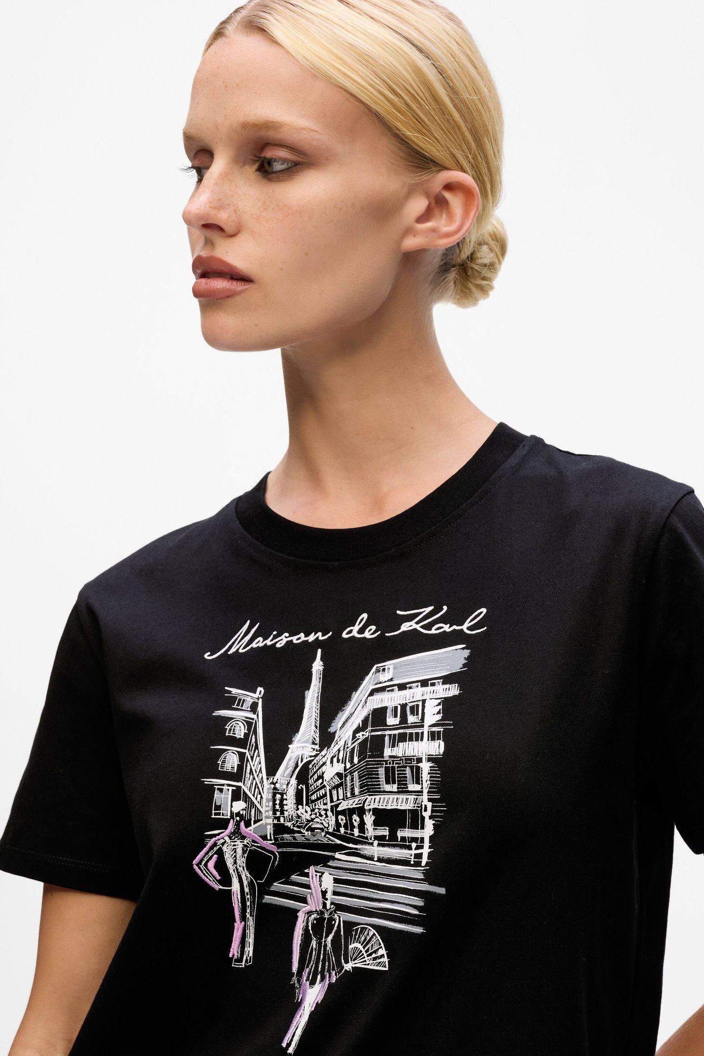 PARIS SKETCH STREET T-SHIRT BLACK 3