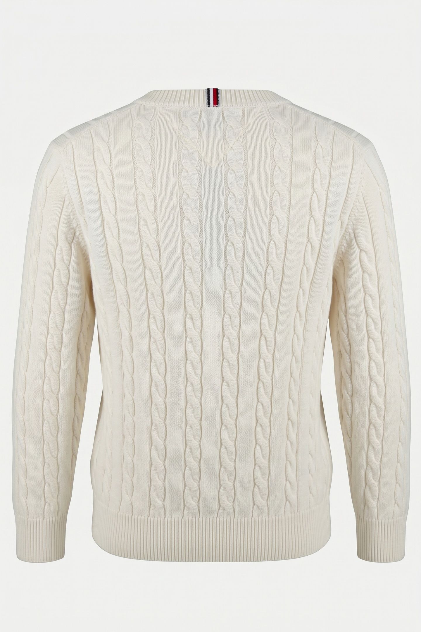 BOYS COTTON CABLE SWEATER IVORY SILK 3