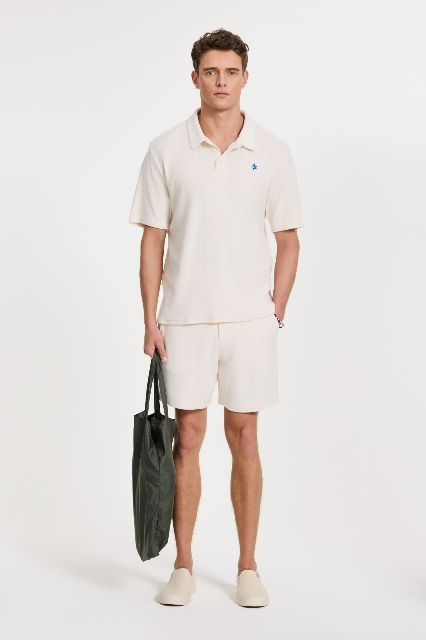 NICO TOWELING POLO SOLID WHITE 5