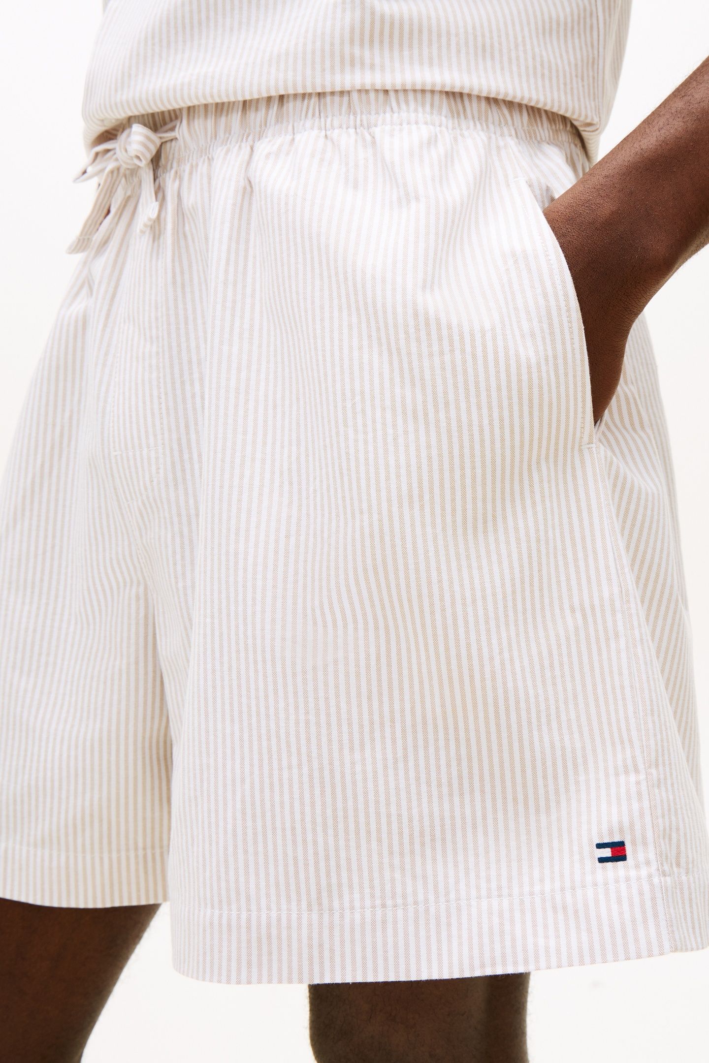 SS WOVEN SHORT SET CARAMEL OXFORD 6