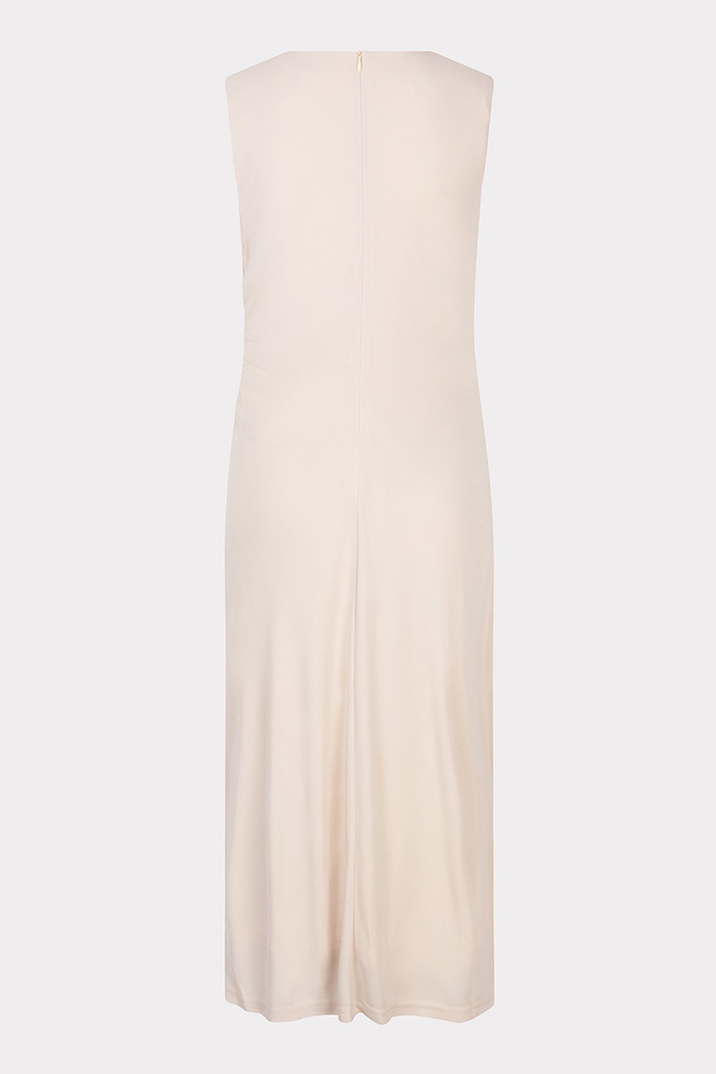 DRESS LONG SLV/LSS GATHERING SAND 5