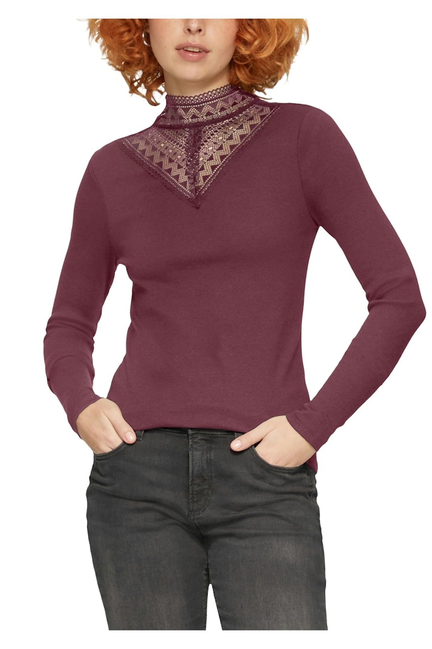 S.OLIVER-QS T-SHIRTS BURGUNDY 1