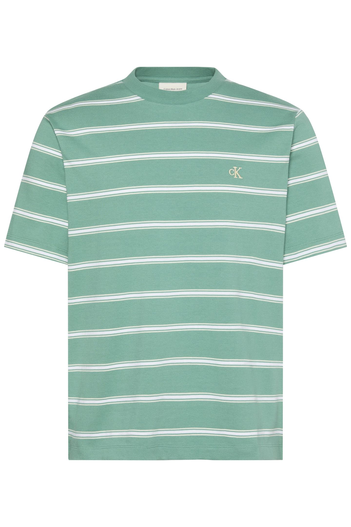 SS EASY STRIPE CREWNECK WILD GREEN 5