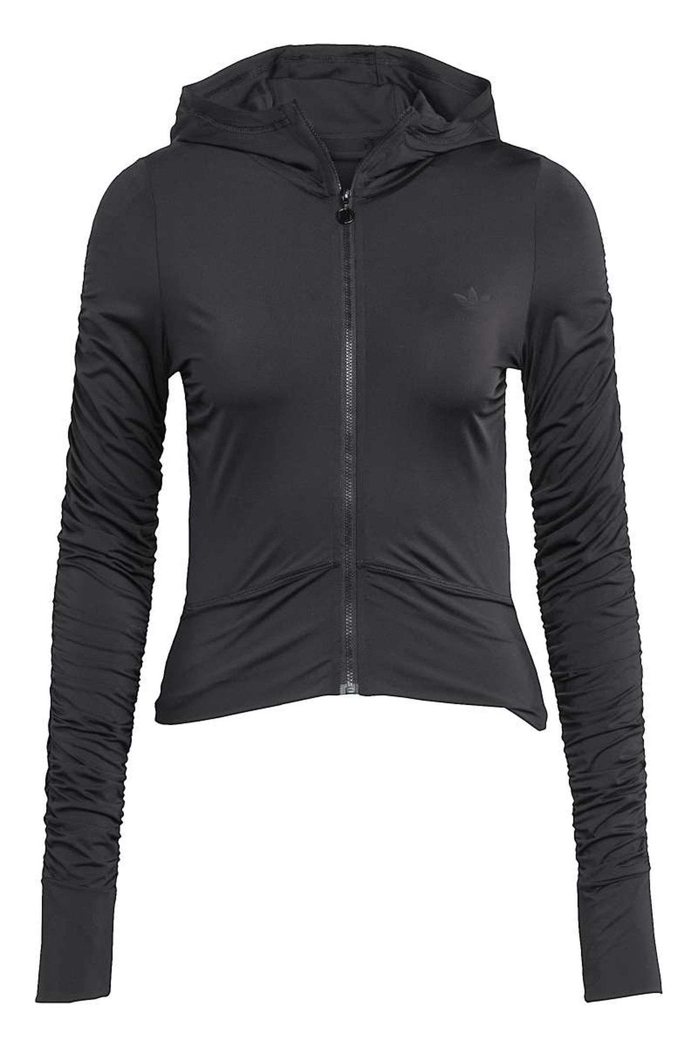 ORIGINALS RUCHED TRACK TOP BLACK 5