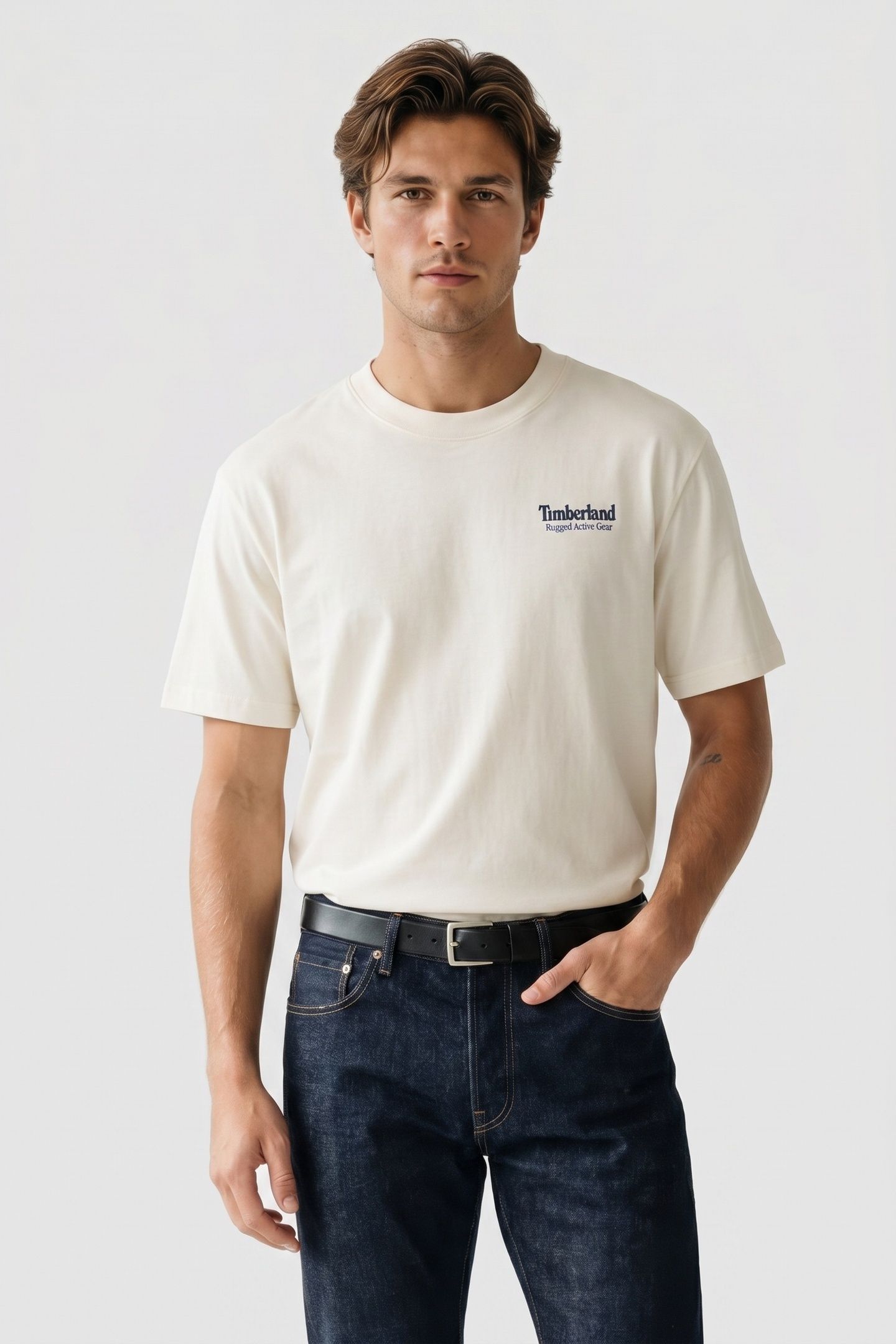RUGGED ACTIVE GEAR BACK GRAPHIC TEE VINTAGE WHITE 1