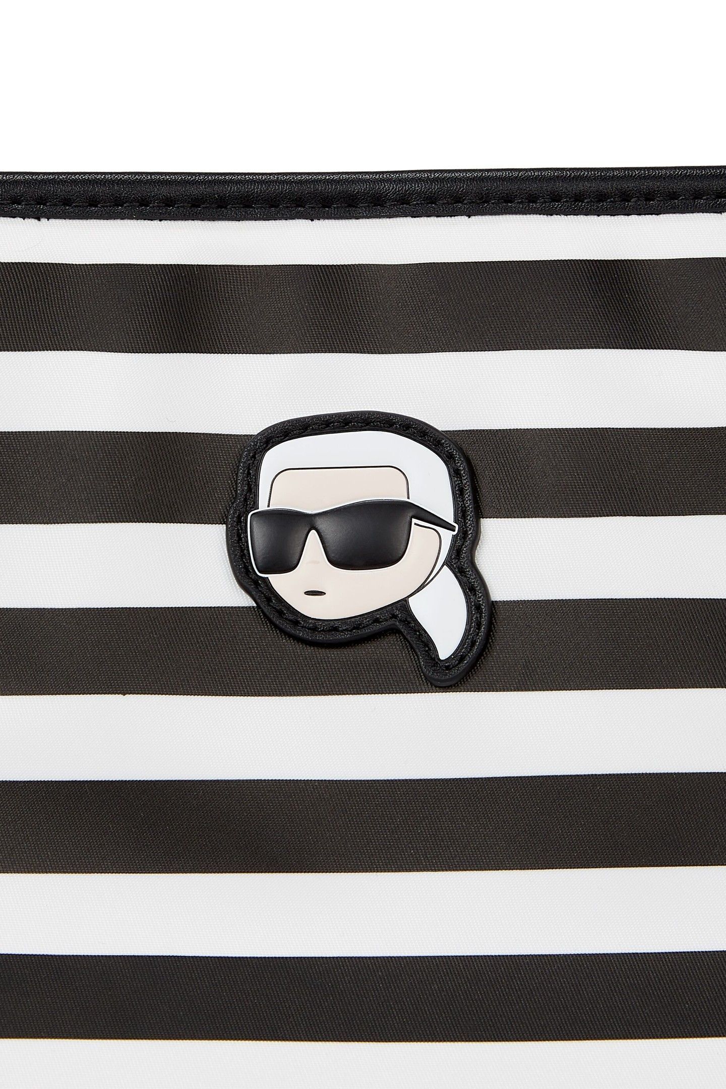 IKON NYLON TOTE SMALL STRIPE BLACK-WHITE 5