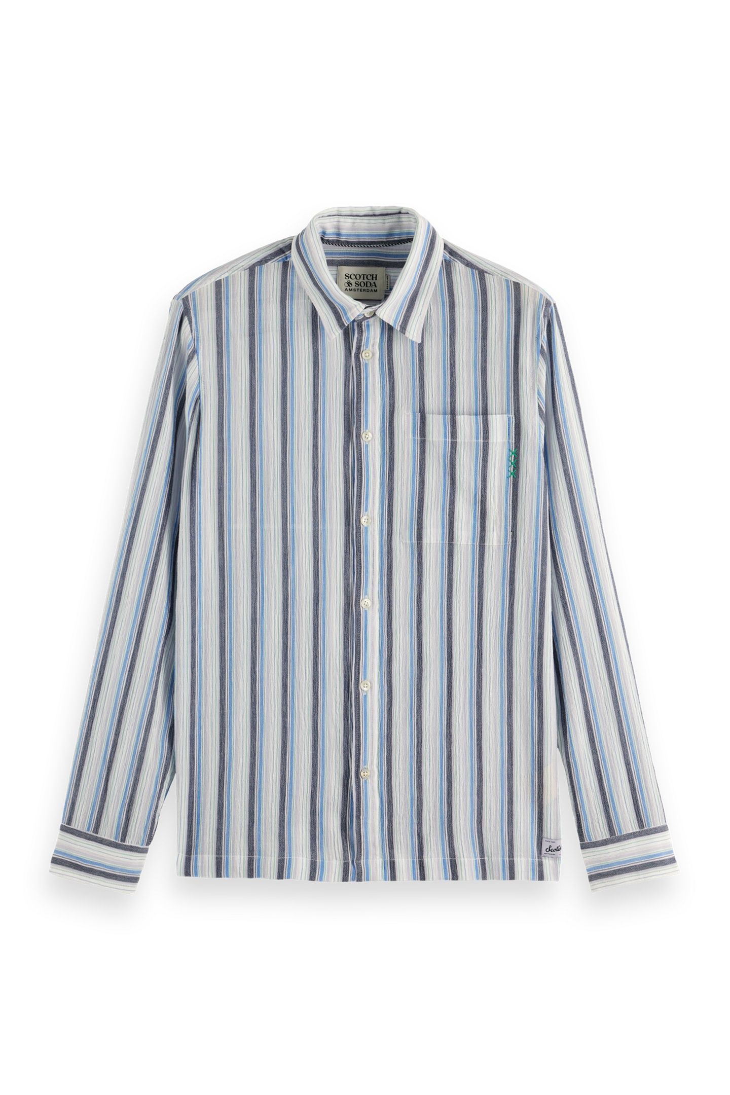 TEXTURED STRIPE SHIRT LAVENDER STRIPE 1