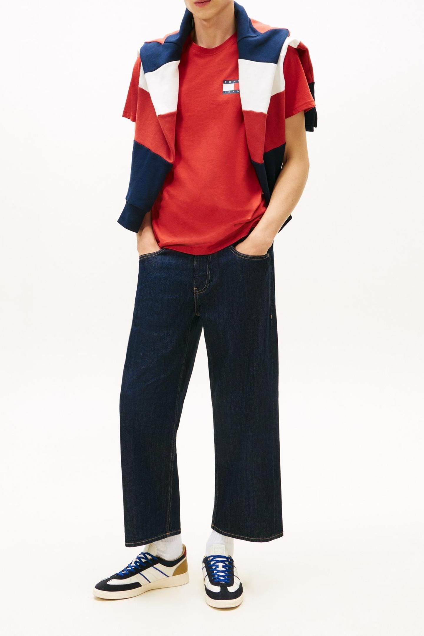 TJM SLIM ESSENTIAL T-SHIRT TERRACOTTA RED 2