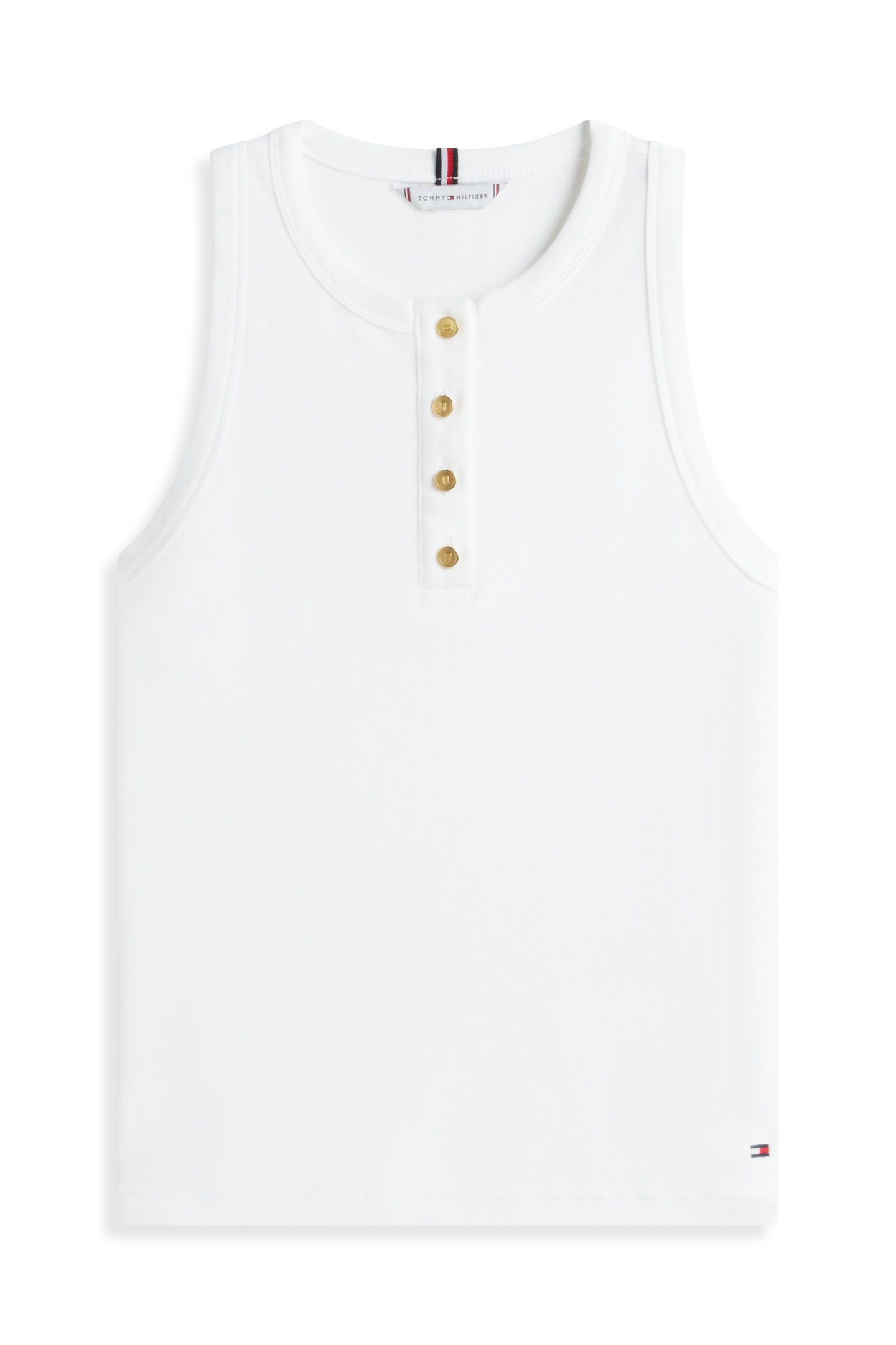 GOLD BUTTON HENLEY T-SHIRT ECRU 5