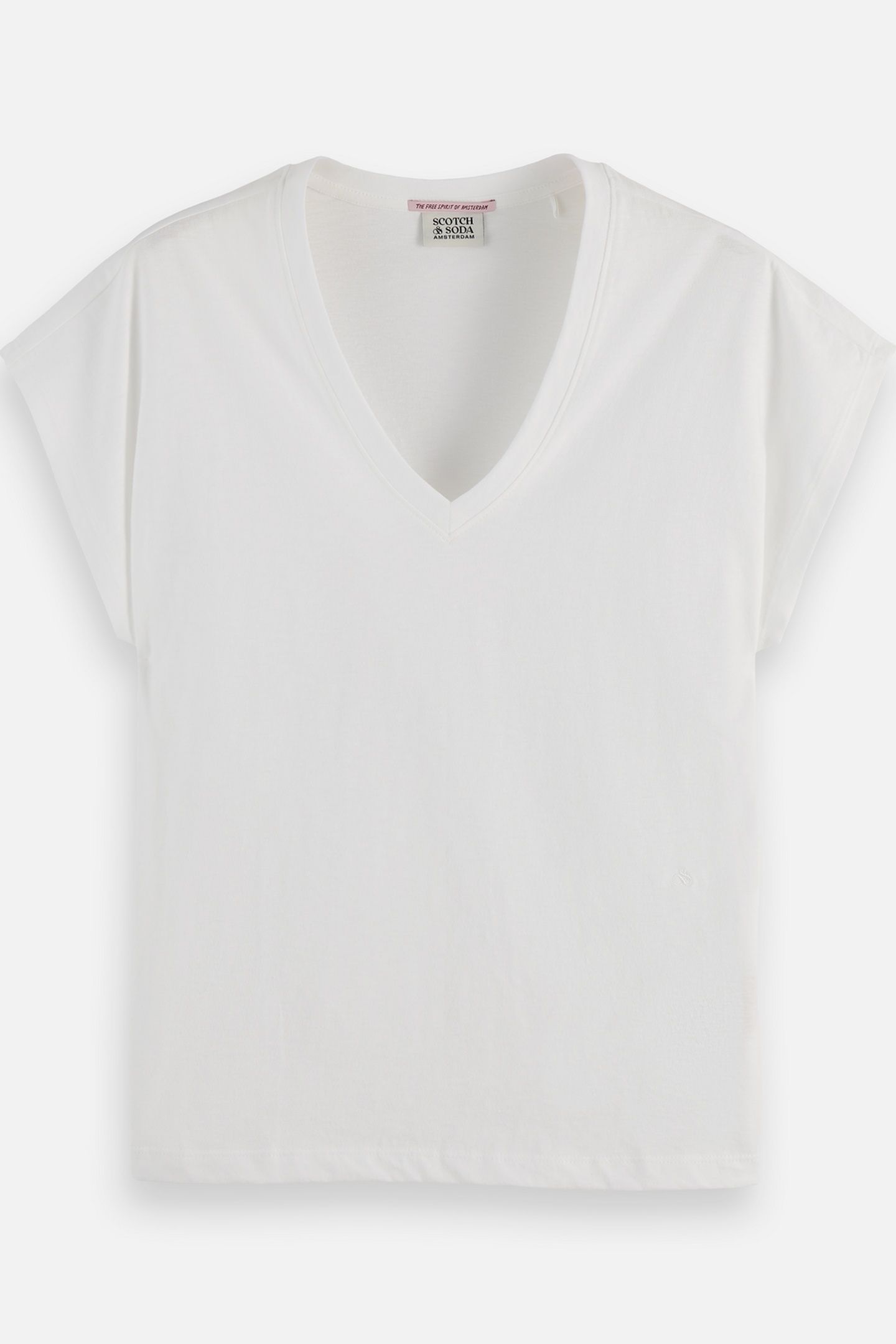 SLUB V-NECK T-SHIRT WHITE 4