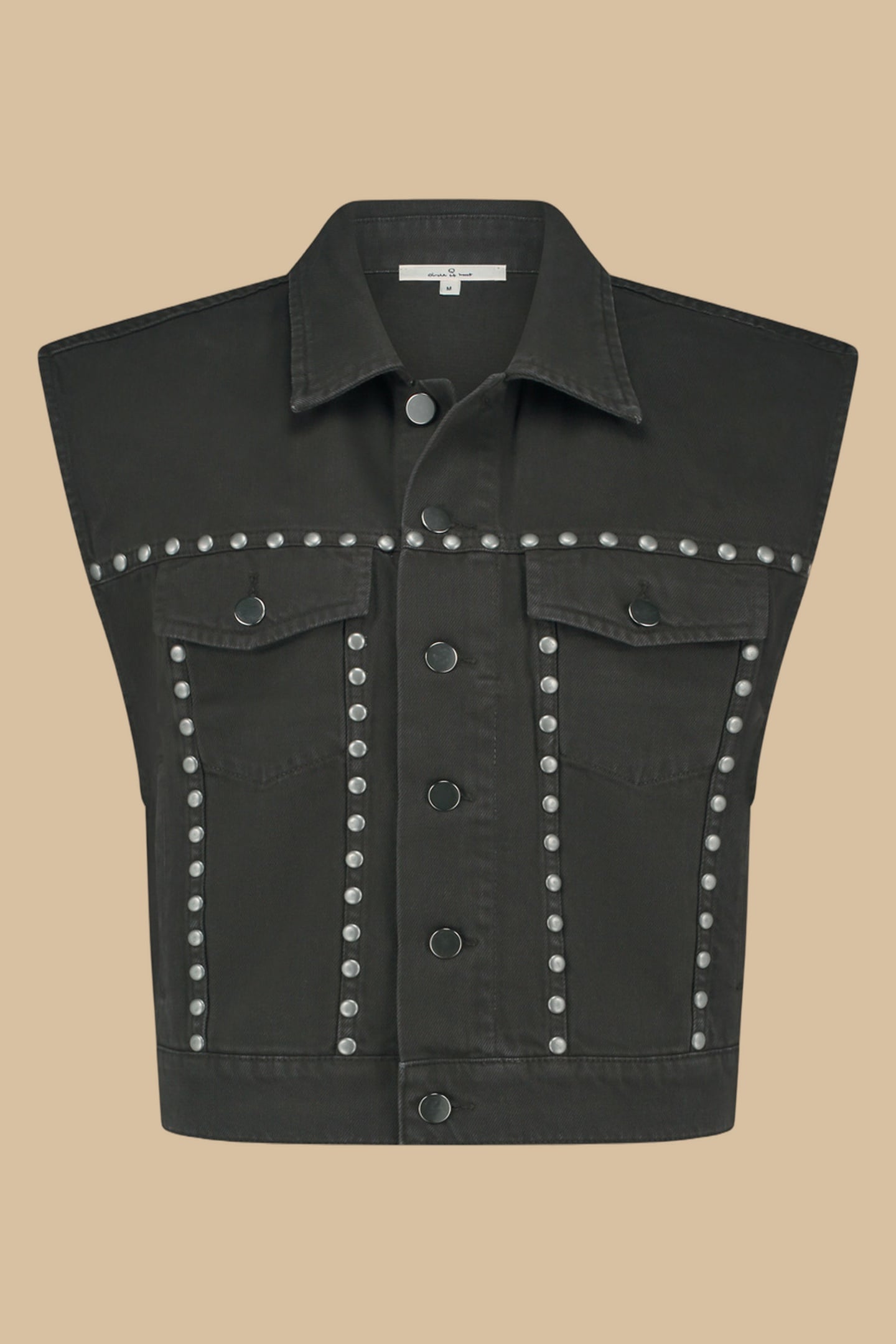 LUCY GILET WASHED NERO 1