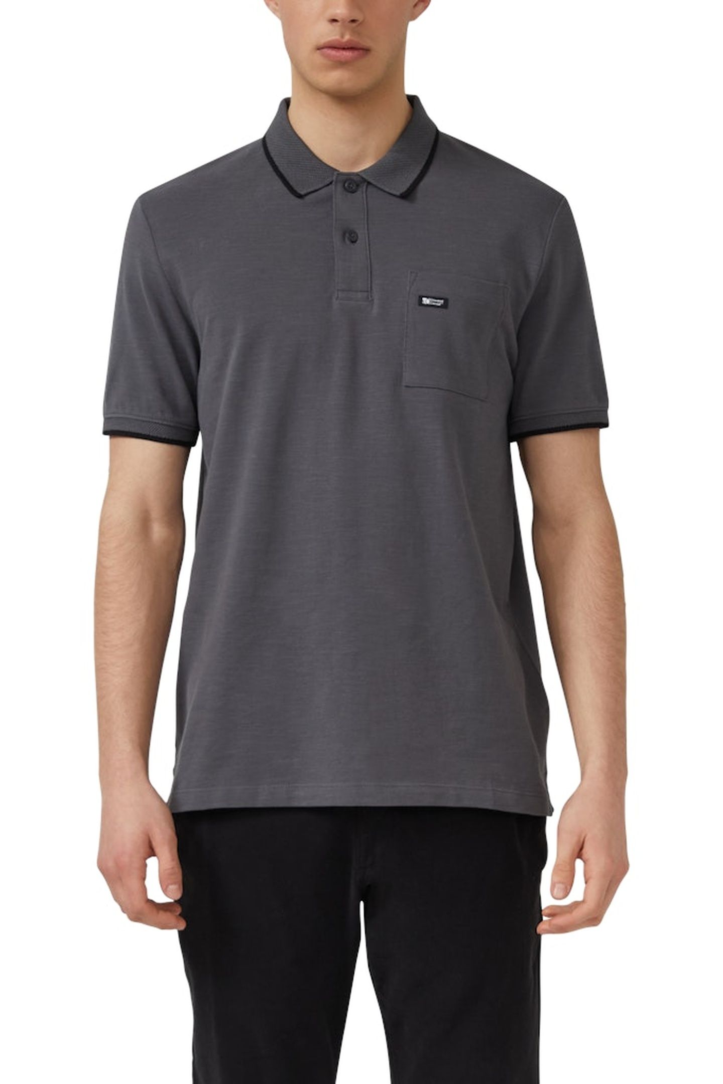 S.OLIVER POLOSHIRTS GREY/BLACK 1