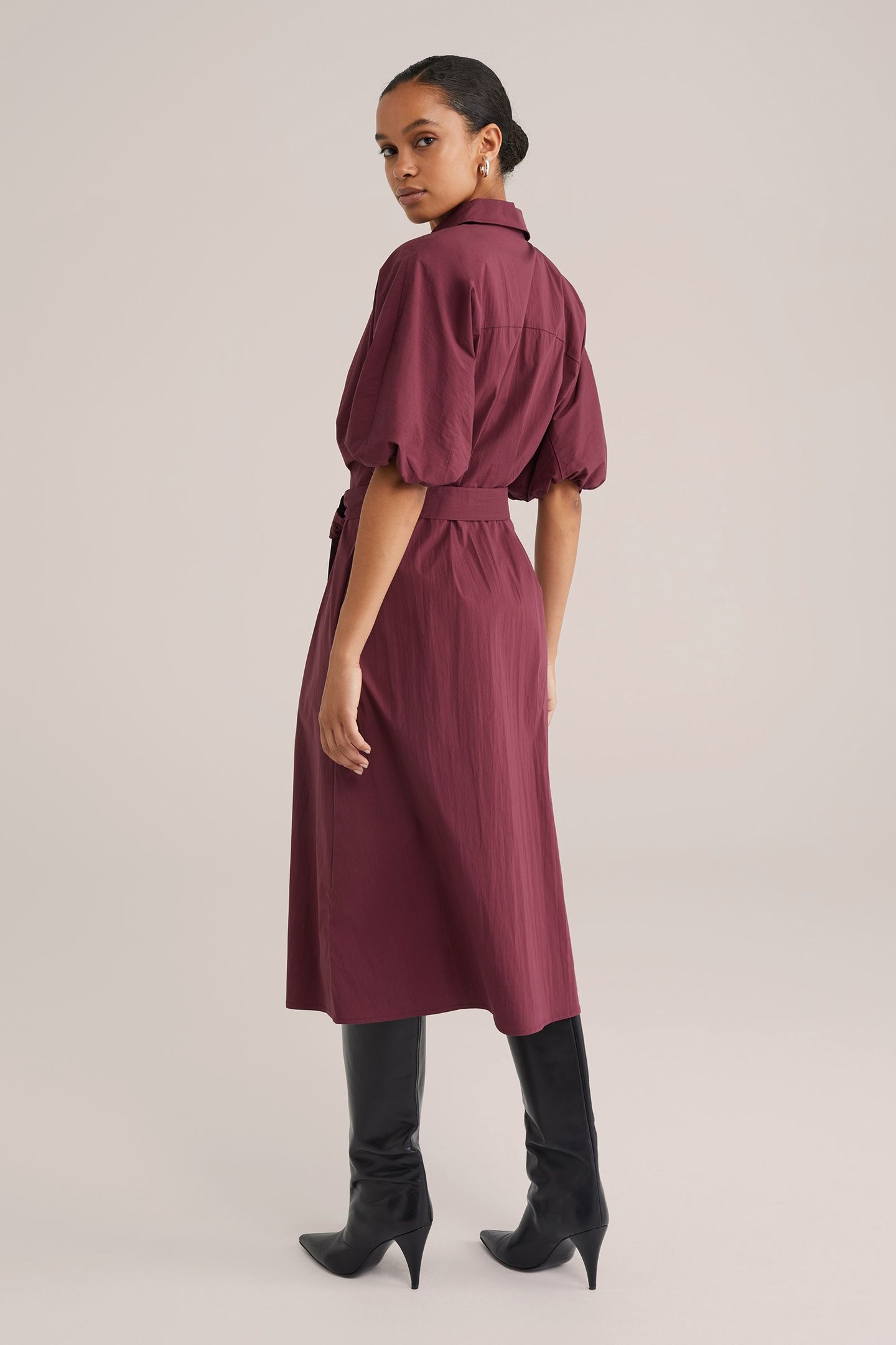 DRESS MID LENGTH VINTAGE RED 3