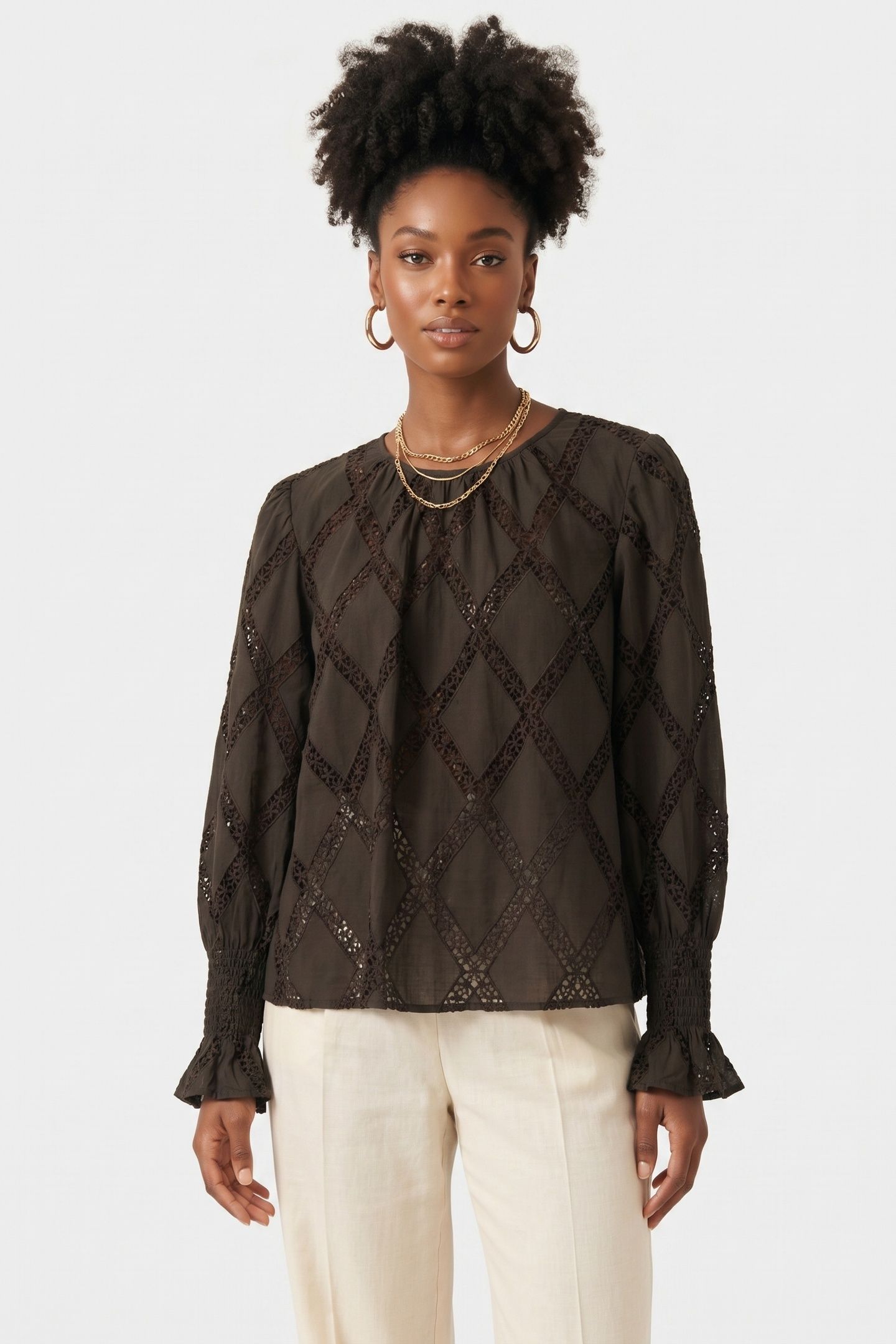 PA ELEONORE BLOUSE GREY 1