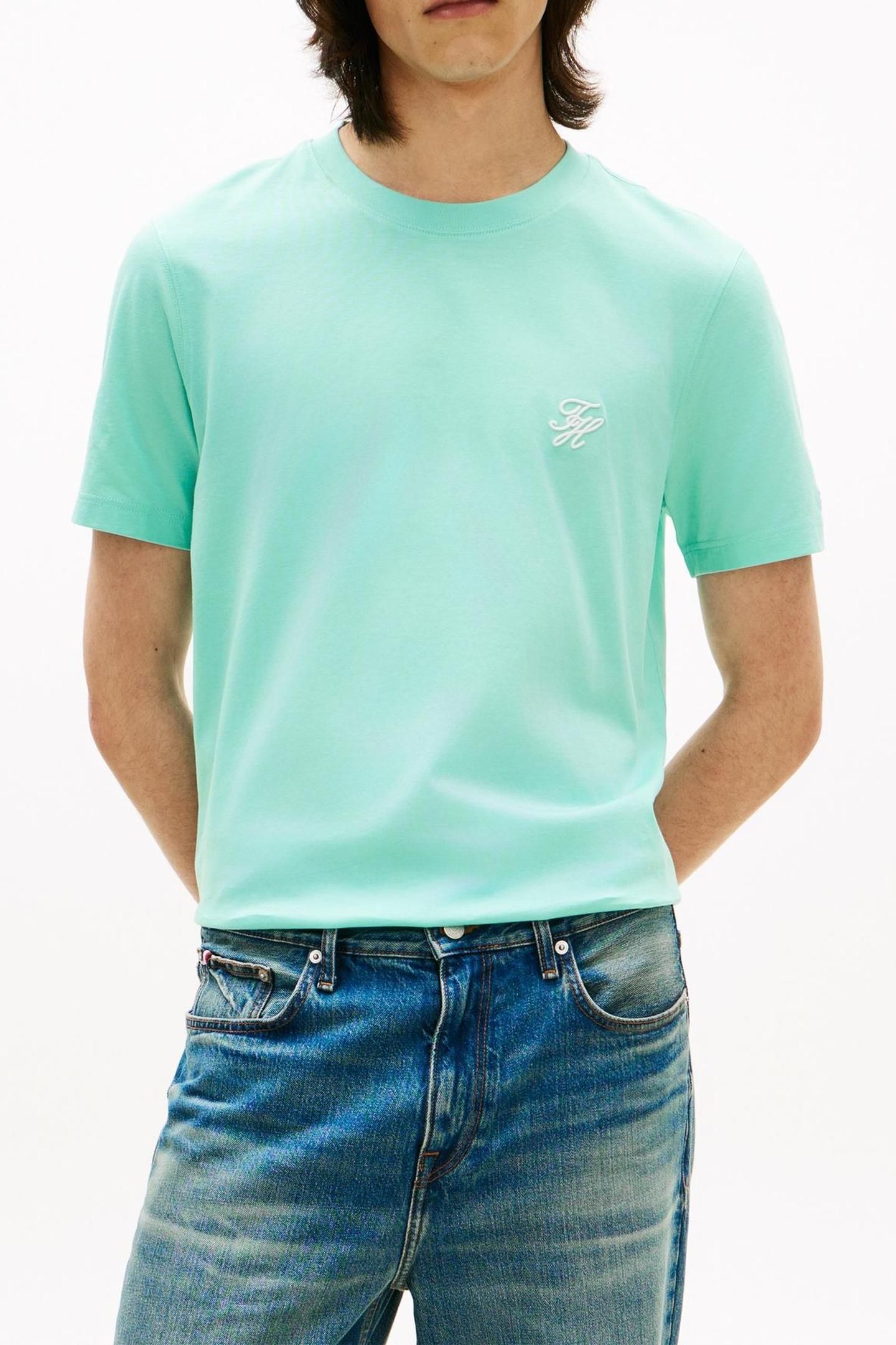 SCRIPT MONOGRAM T-SHIRT ARCTIC AQUA 1