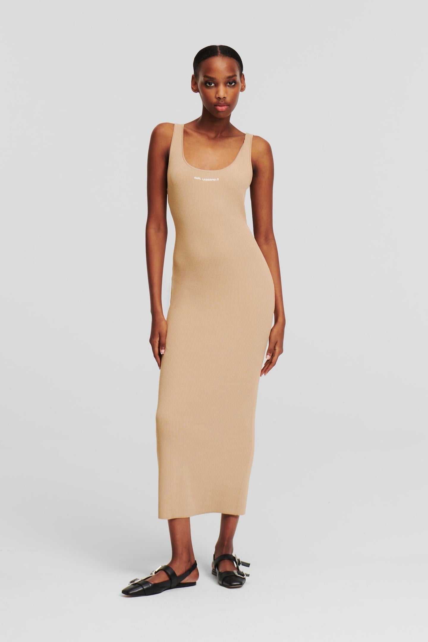 SLEEVELESS RIB KNIT DRESS NOMAD 1
