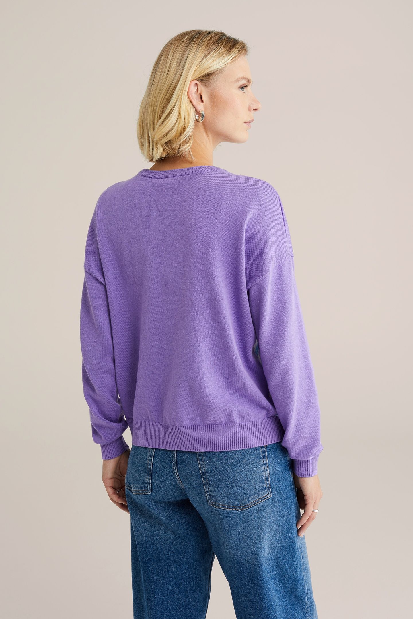 KNITTED PULLOVER PURPLE 3