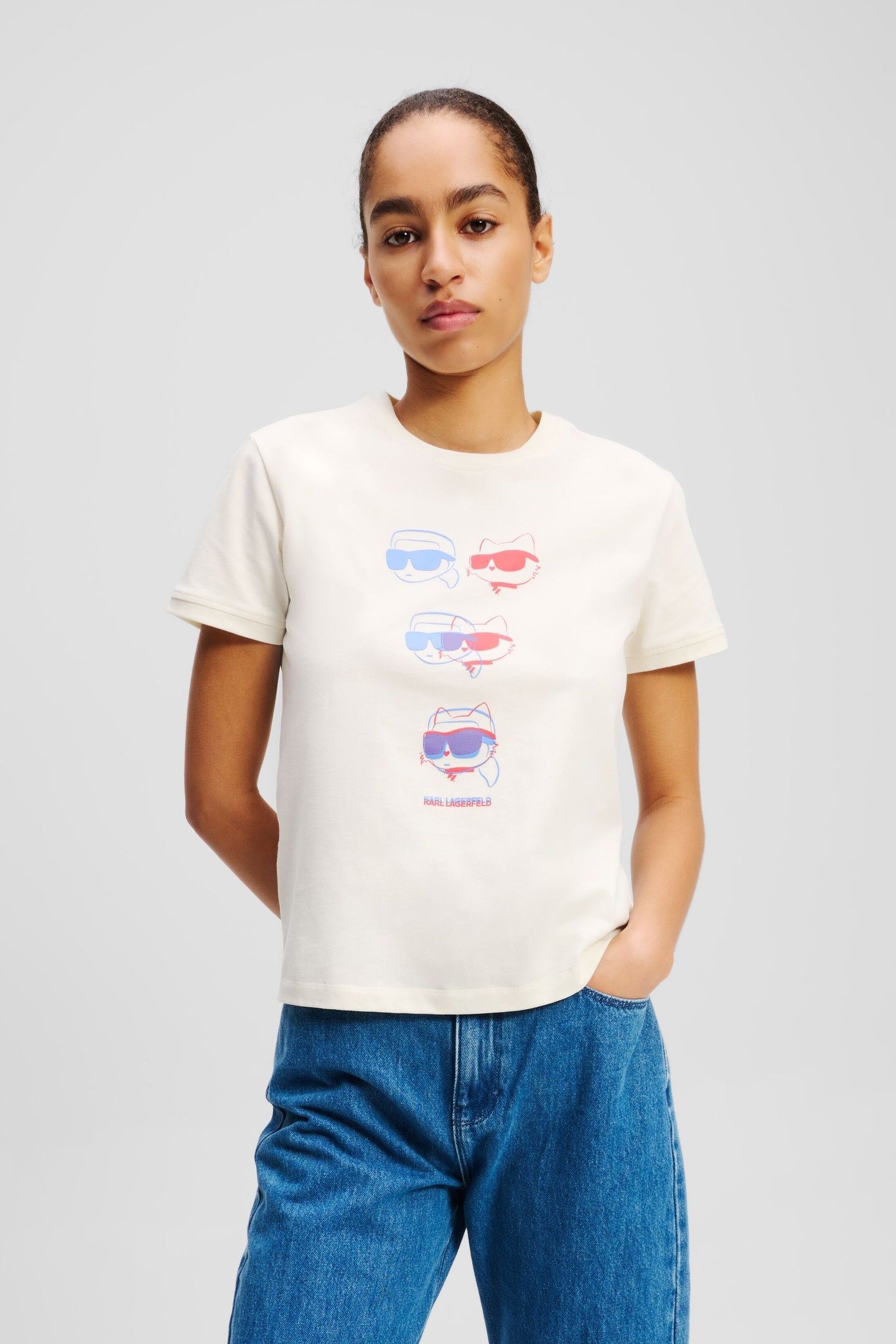 IKON COLOUR FITTED T-SHIRT CANNOLI CREAM 1