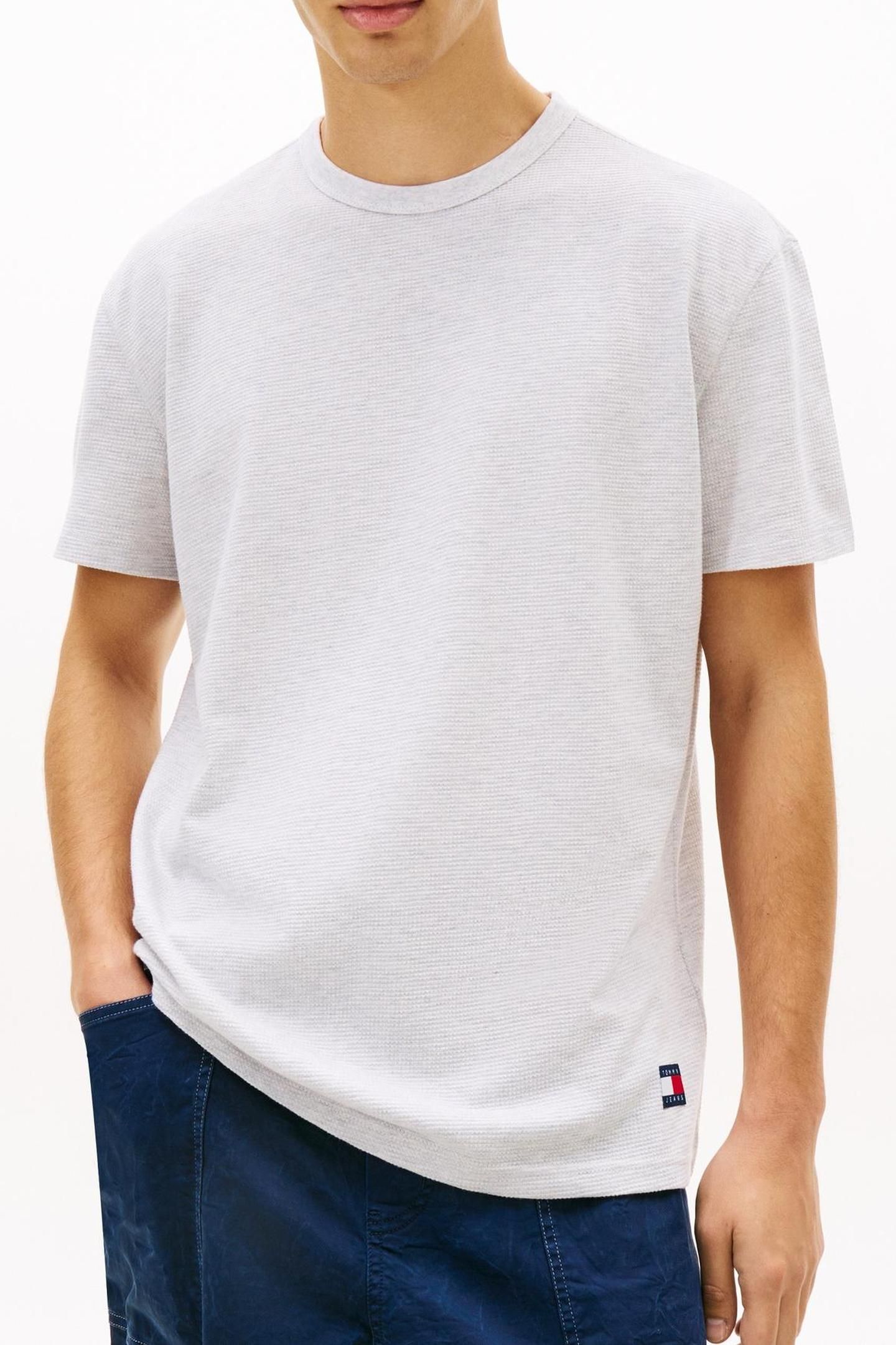 TJM REGULAR WAFFLE SS TEE ICE GREY HEATHER 1