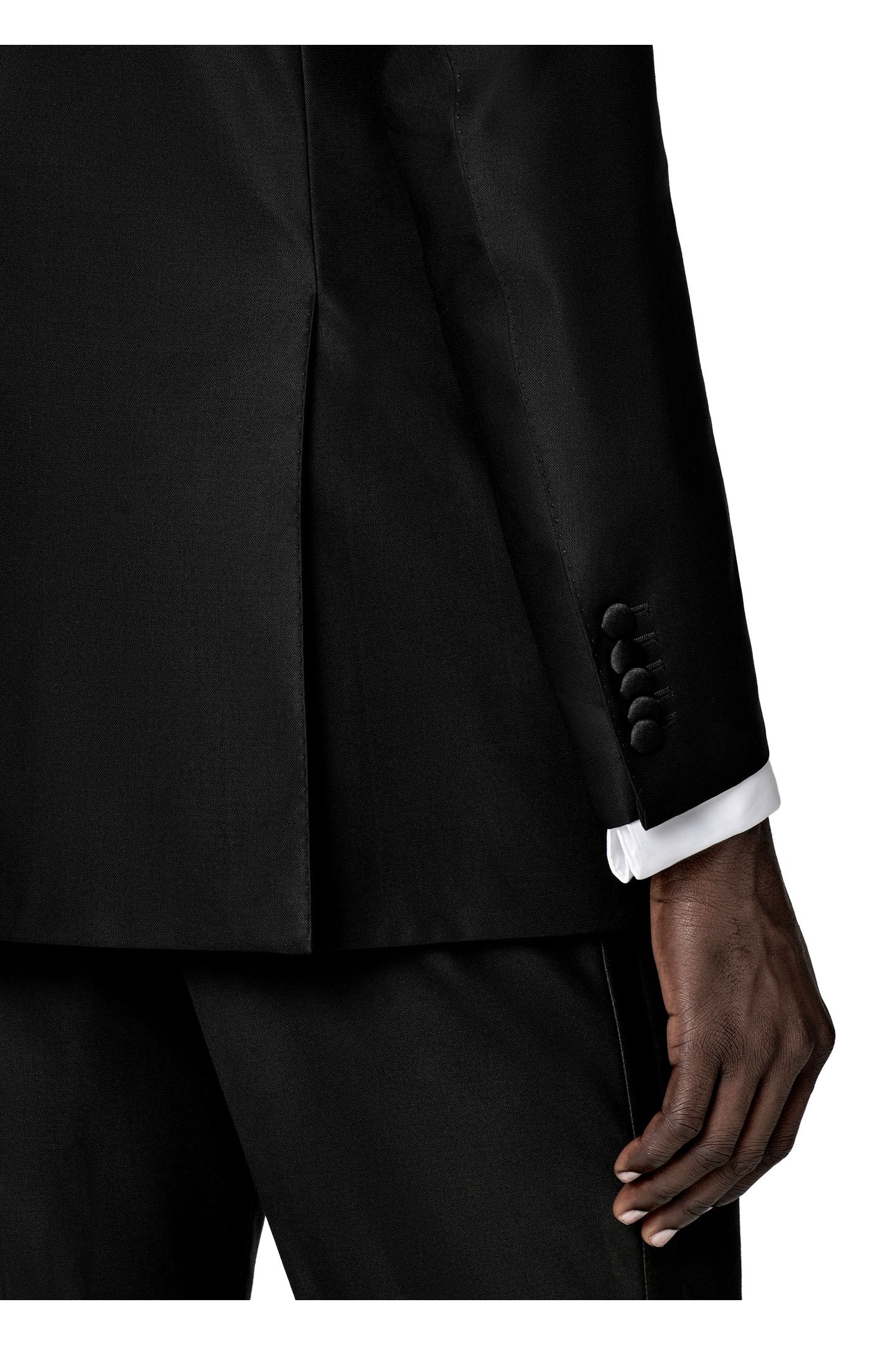 MILANO BLACK PURE WOOL S130 NESTED TUXEDOS BLACK 9