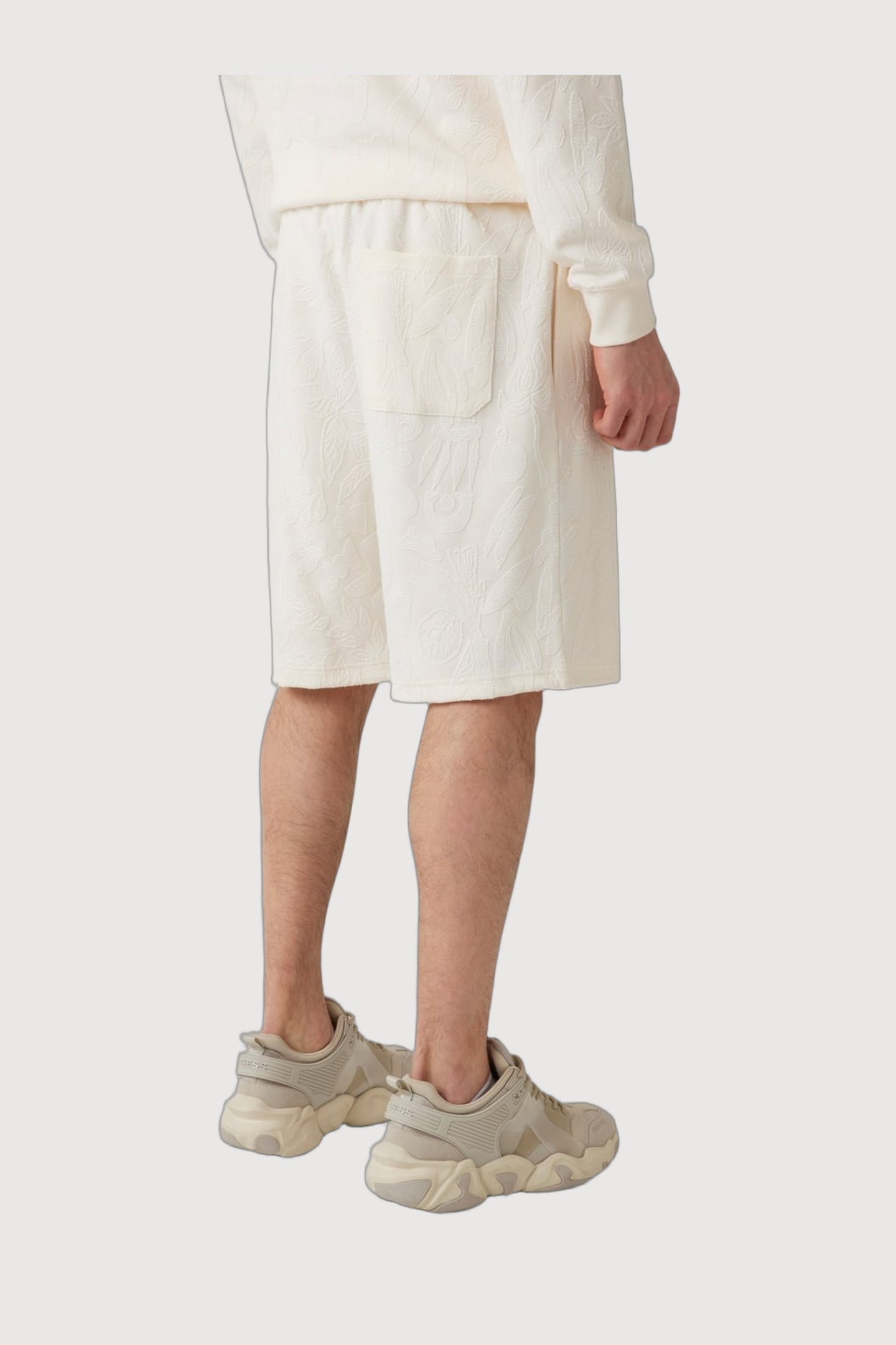 GUESS ECO JACQUARD SHORTS PEARL WHITE PRIMITIV 3