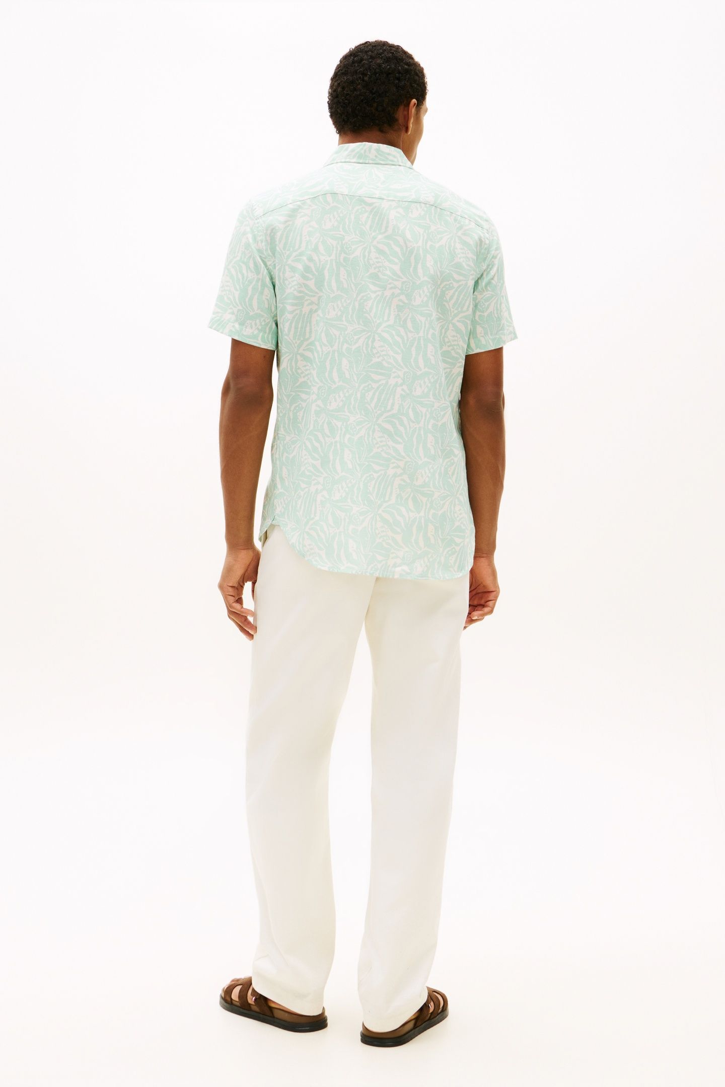 LINEN BLEND SHIRT CRUSHED MINT/ALLOVER 3