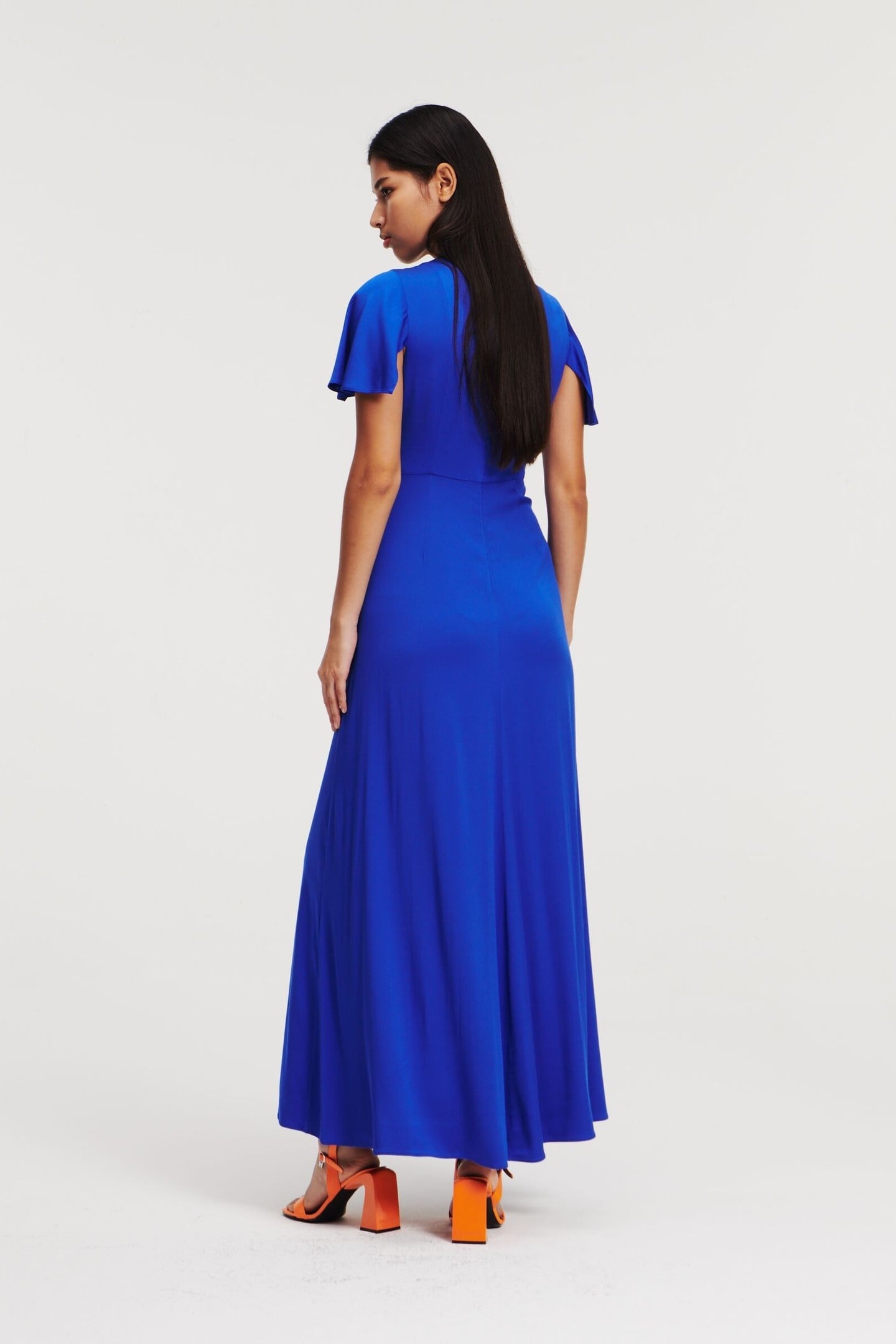 ROUCHED MAXI DRESS DAZZLING BLUE 2