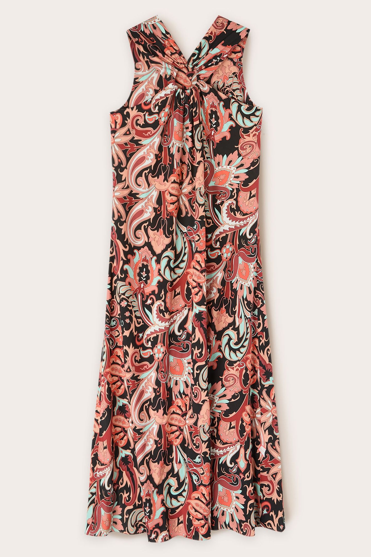 LONG DRESS WITH ETHNIC PATTERN RED 4