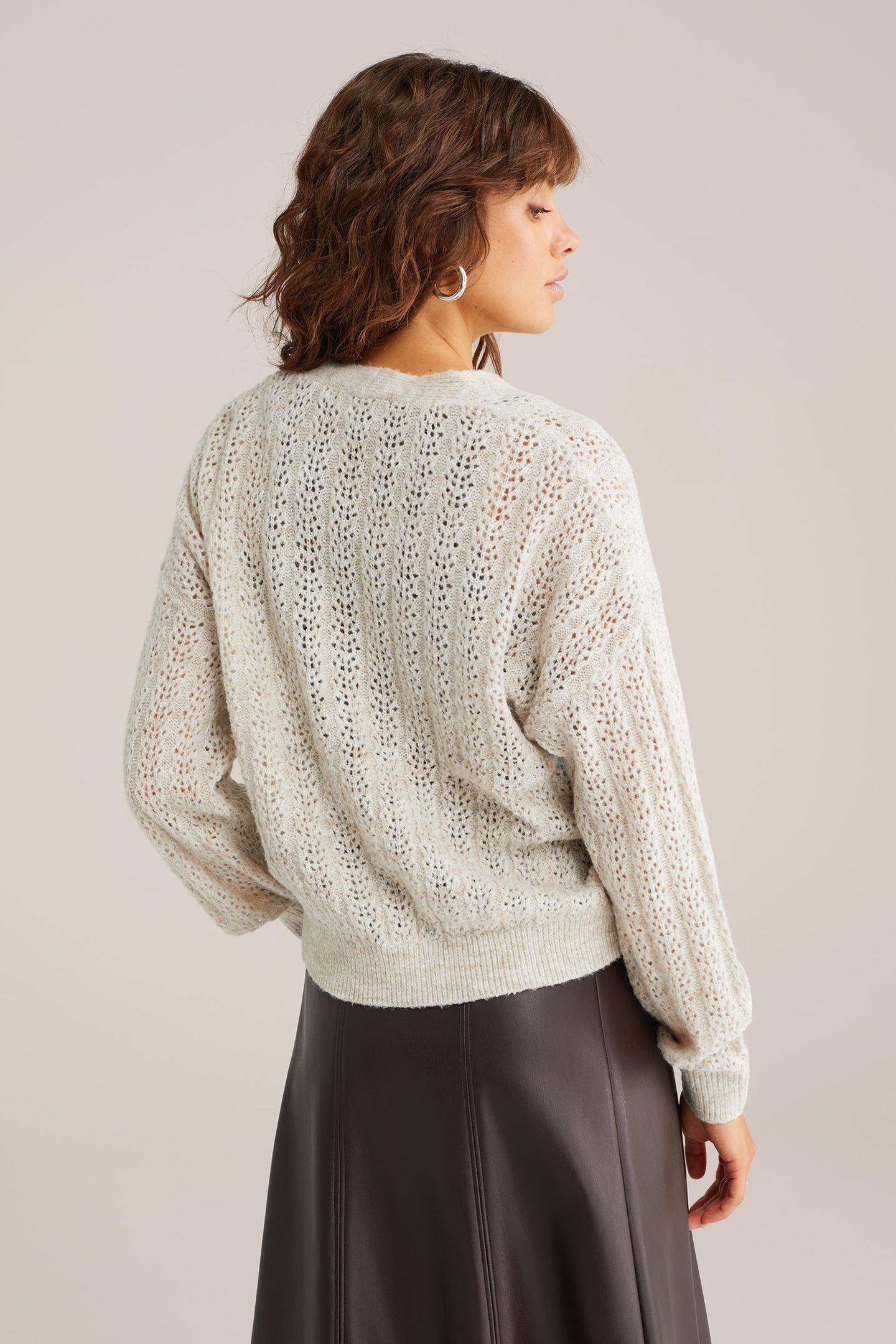 KNITTED CARDIGAN BEIGE 2